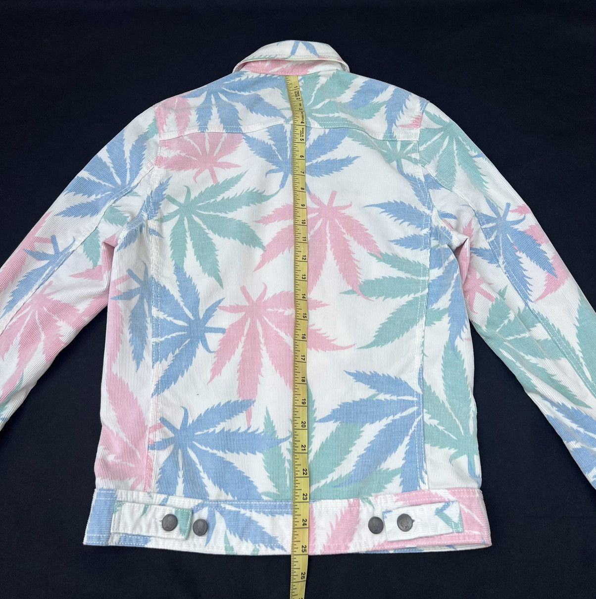 Lucien Pellat-Finet Lucien Pellat Finet Marijuana Leaf Corduroy Trucker Jacket Size US XS / EU 42 / 0 - 5 Thumbnail