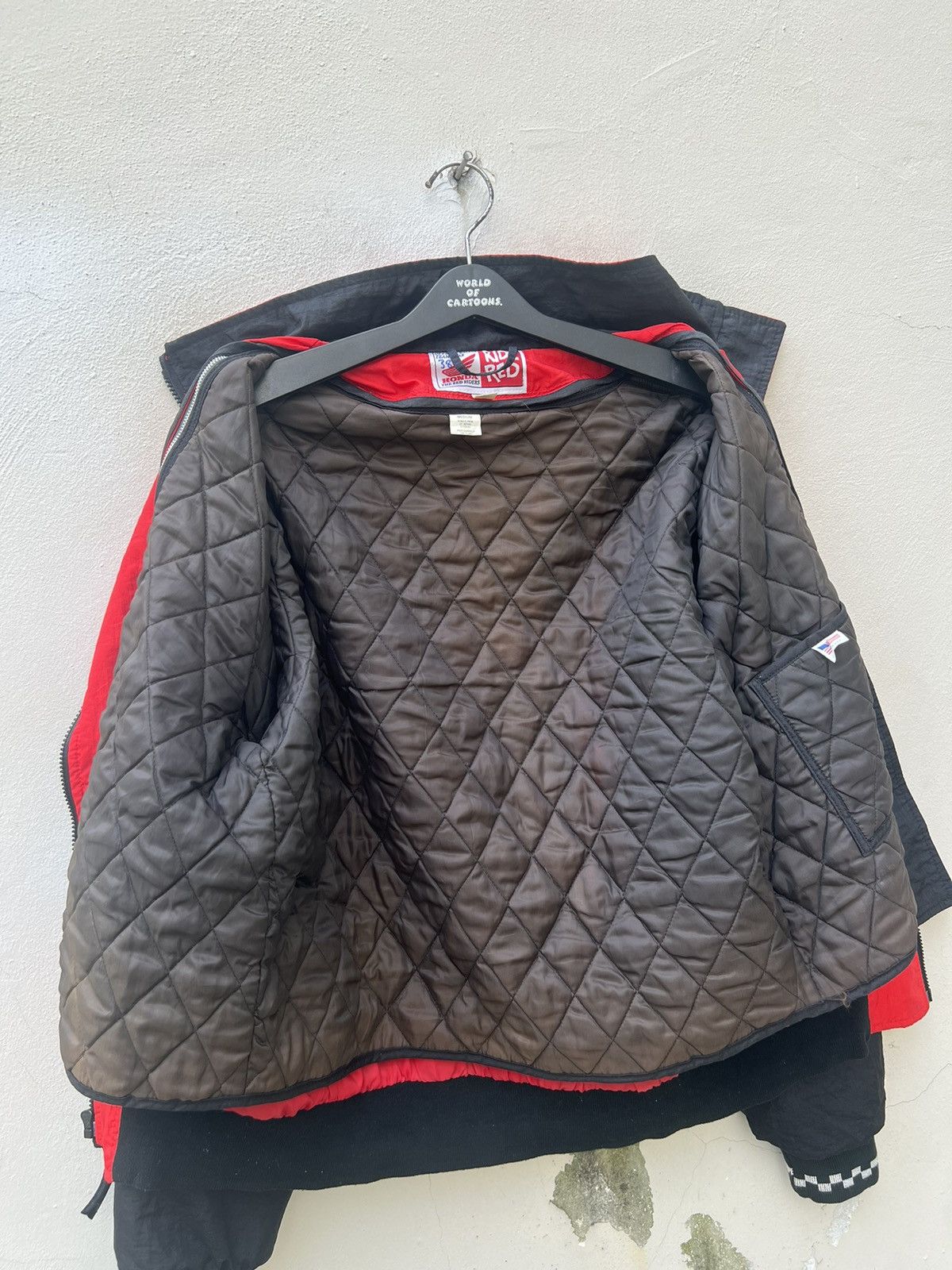 Honda Vintage 80s Honda Racing Red Rider Lined Bomber Jacket Size US M / EU 48-50 / 2 - 15 Thumbnail