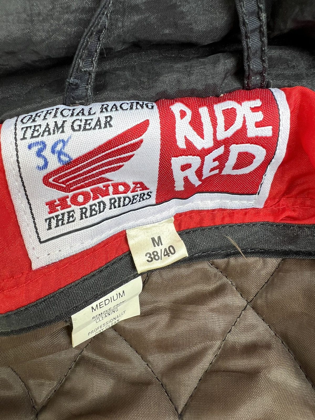Honda Vintage 80s Honda Racing Red Rider Lined Bomber Jacket Size US M / EU 48-50 / 2 - 16 Thumbnail