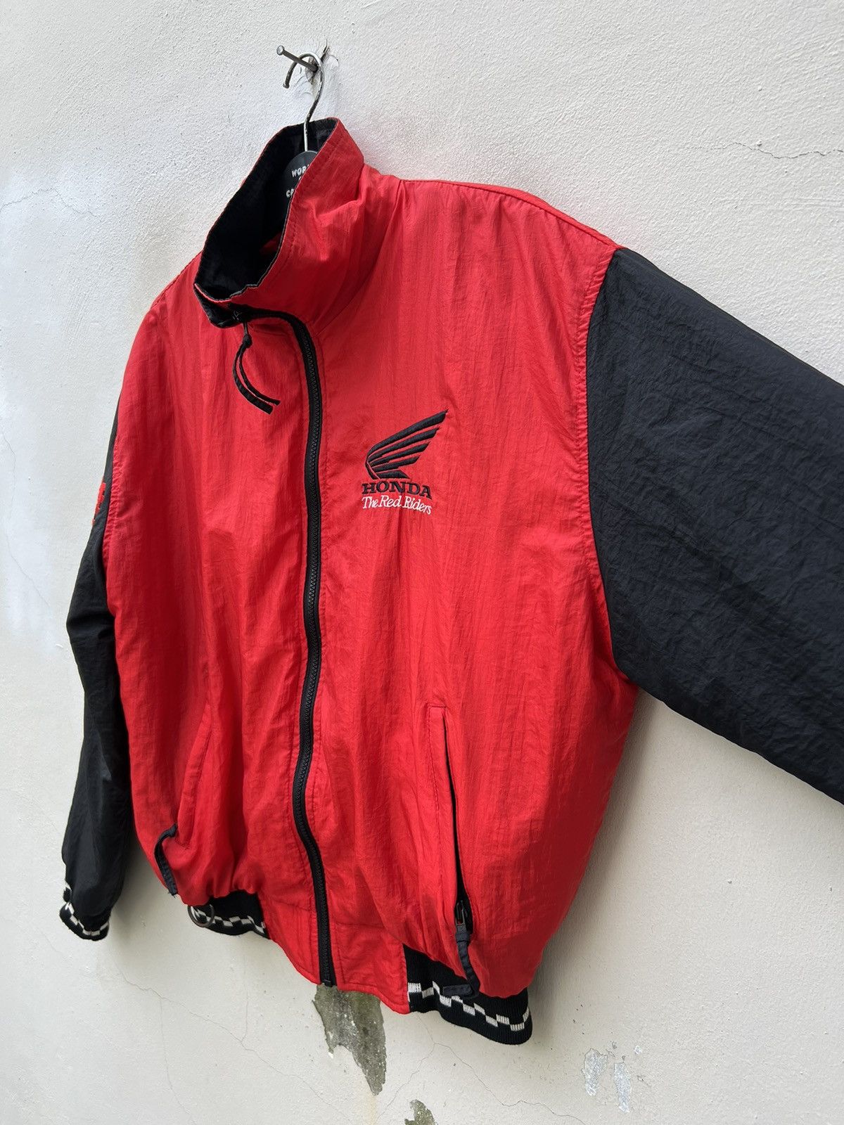 Honda Vintage 80s Honda Racing Red Rider Lined Bomber Jacket Size US M / EU 48-50 / 2 - 9 Thumbnail