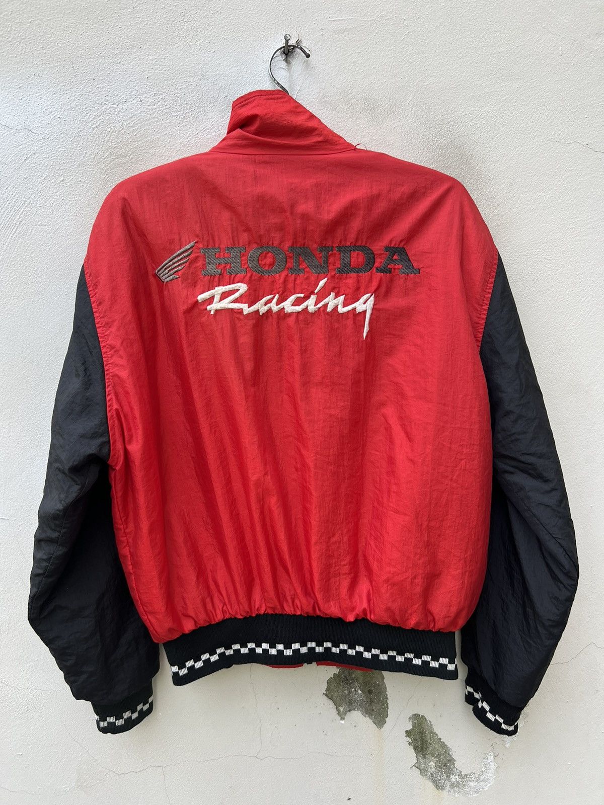 Honda Vintage 80s Honda Racing Red Rider Lined Bomber Jacket Size US M / EU 48-50 / 2 - 11 Thumbnail