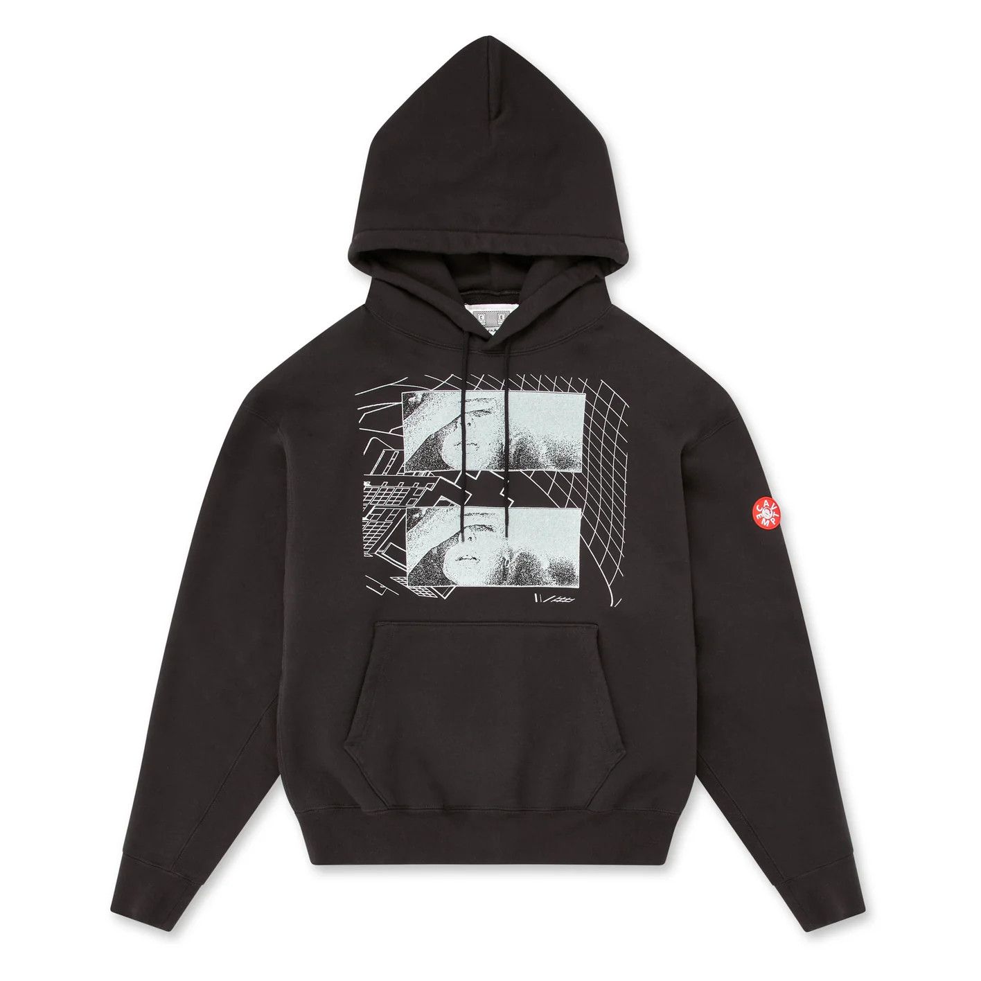 image of C E x Cav Empt Ss22 Cav Empt Dizziness Heavy Black Hoodie, Men's (Size Large)
