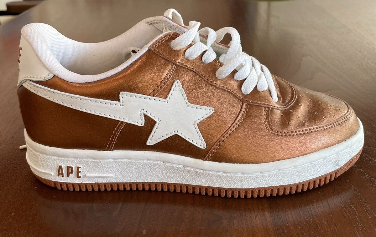 image of Bapesta Fs 001 Pink Gold Shoes, Men's (Size 6)