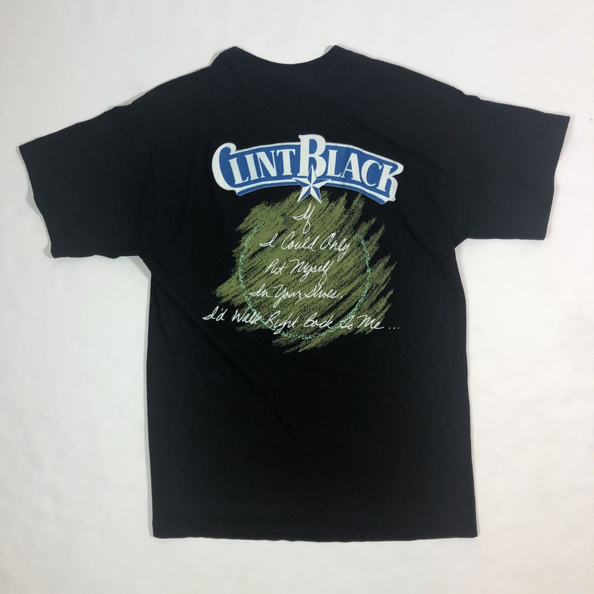 Band Tees Vintage 90s Clint Black Put Yourself In My Shoes T-Shirt Size US S / EU 44-46 / 1 - 6 Thumbnail