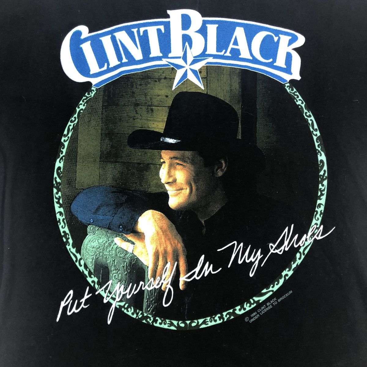 Band Tees Vintage 90s Clint Black Put Yourself In My Shoes T-Shirt Size US S / EU 44-46 / 1 - 2 Thumbnail