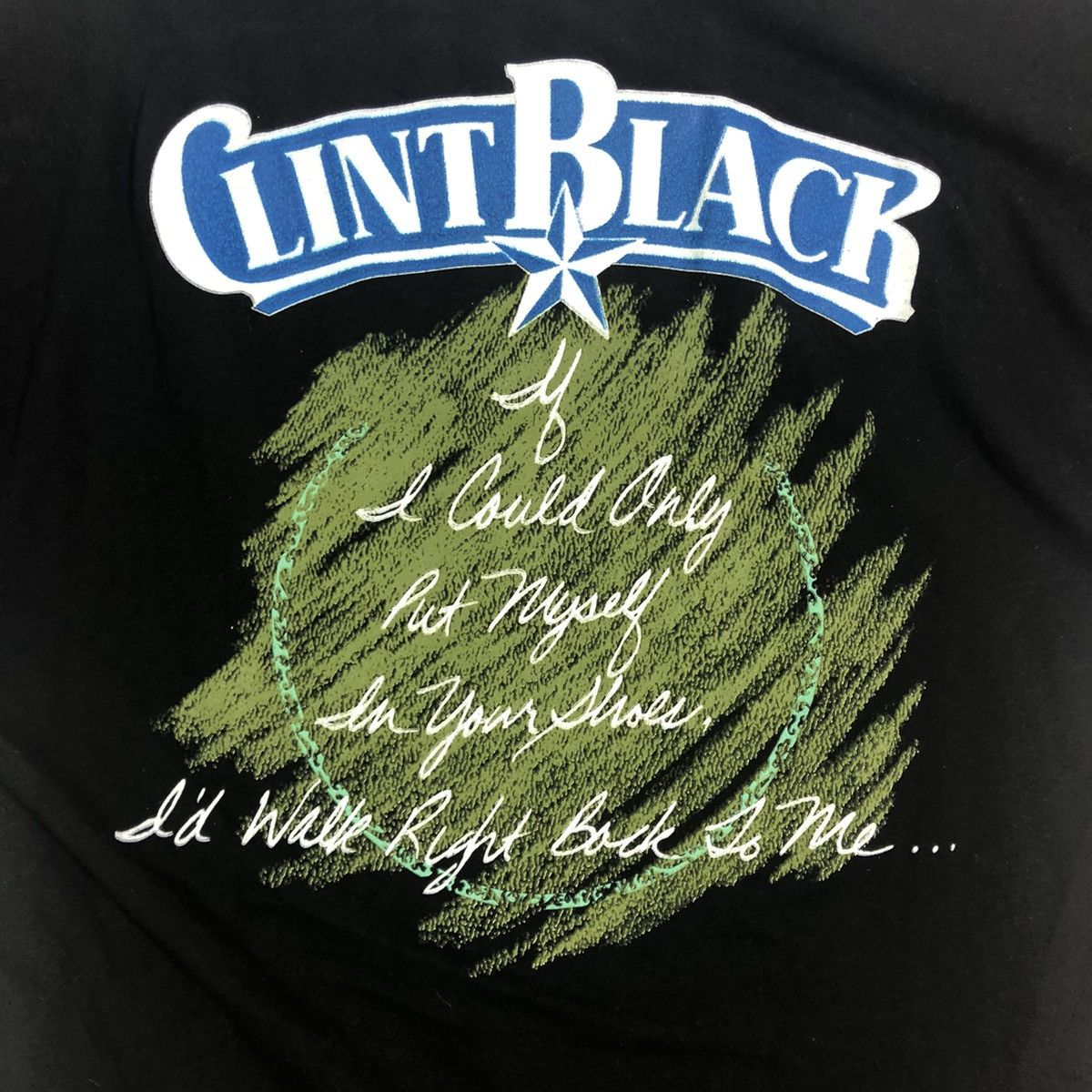 Band Tees Vintage 90s Clint Black Put Yourself In My Shoes T-Shirt Size US S / EU 44-46 / 1 - 7 Thumbnail