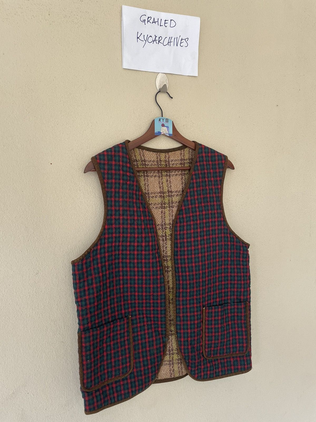 Vintage VINTAGE JAPANESE PLAID VEST Size US L / EU 52-54 / 3 - 2 Thumbnail