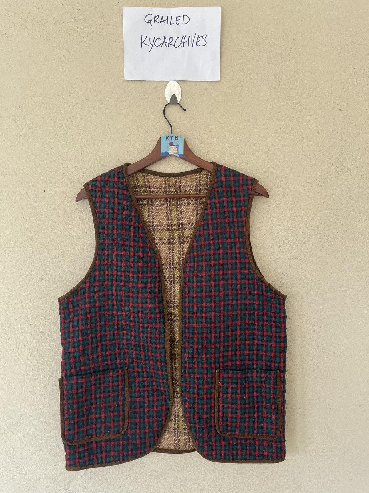 Vintage VINTAGE JAPANESE PLAID VEST Size US L / EU 52-54 / 3 - 1 Thumbnail