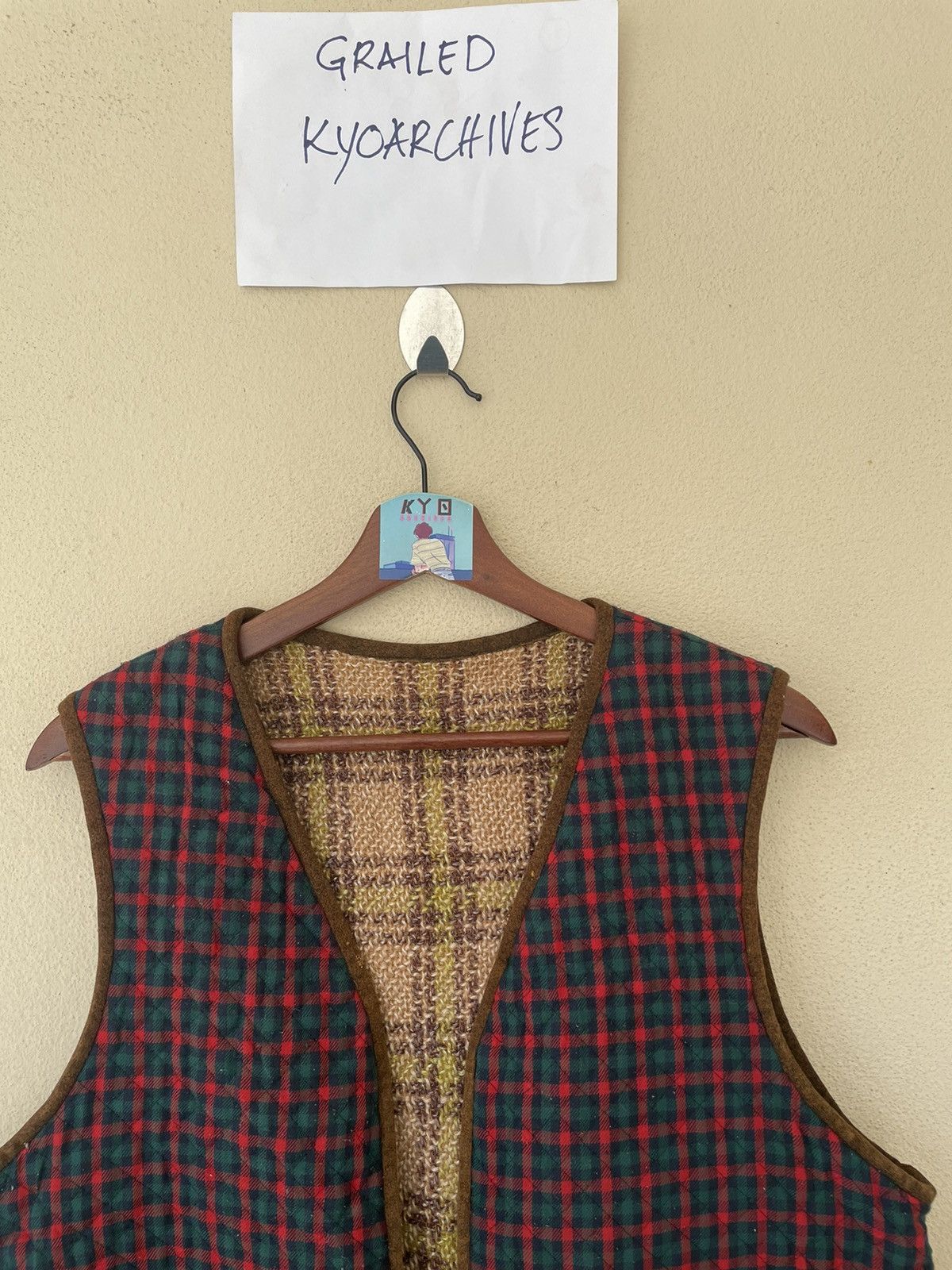 Vintage VINTAGE JAPANESE PLAID VEST Size US L / EU 52-54 / 3 - 3 Thumbnail