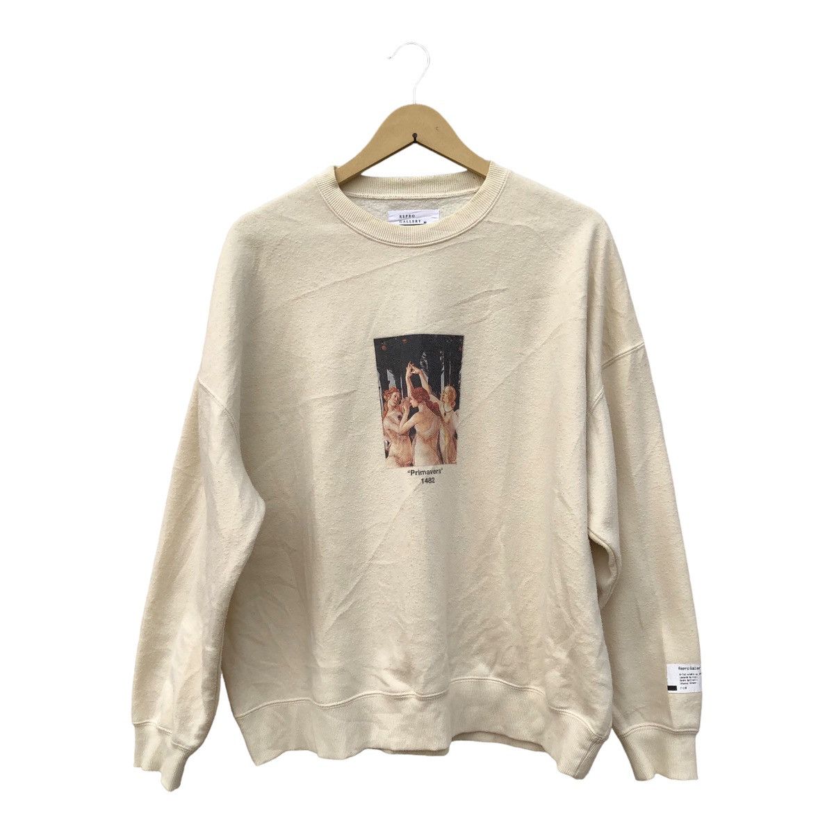 image of Repro Gallery Primavera 1482 Leonardo Da Vinci Sweatshirt in Cream/White, Men's (Size Medium)