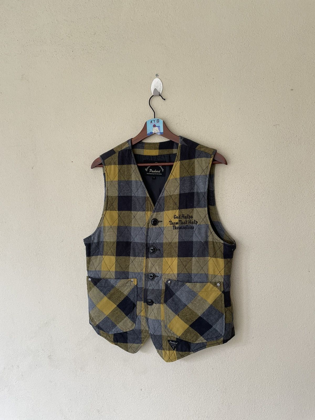Japanese Brand PANHAND TARTAN VEST Size US L / EU 52-54 / 3 - 2 Thumbnail