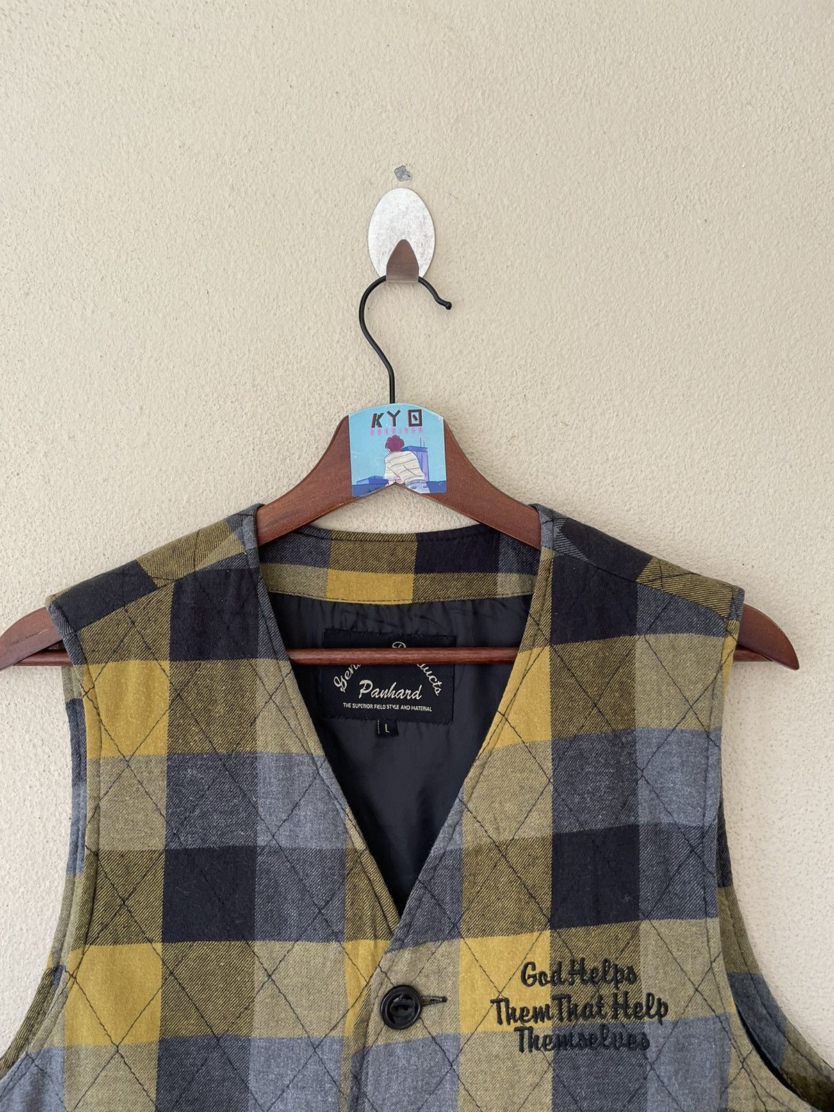Japanese Brand PANHAND TARTAN VEST Size US L / EU 52-54 / 3 - 3 Thumbnail