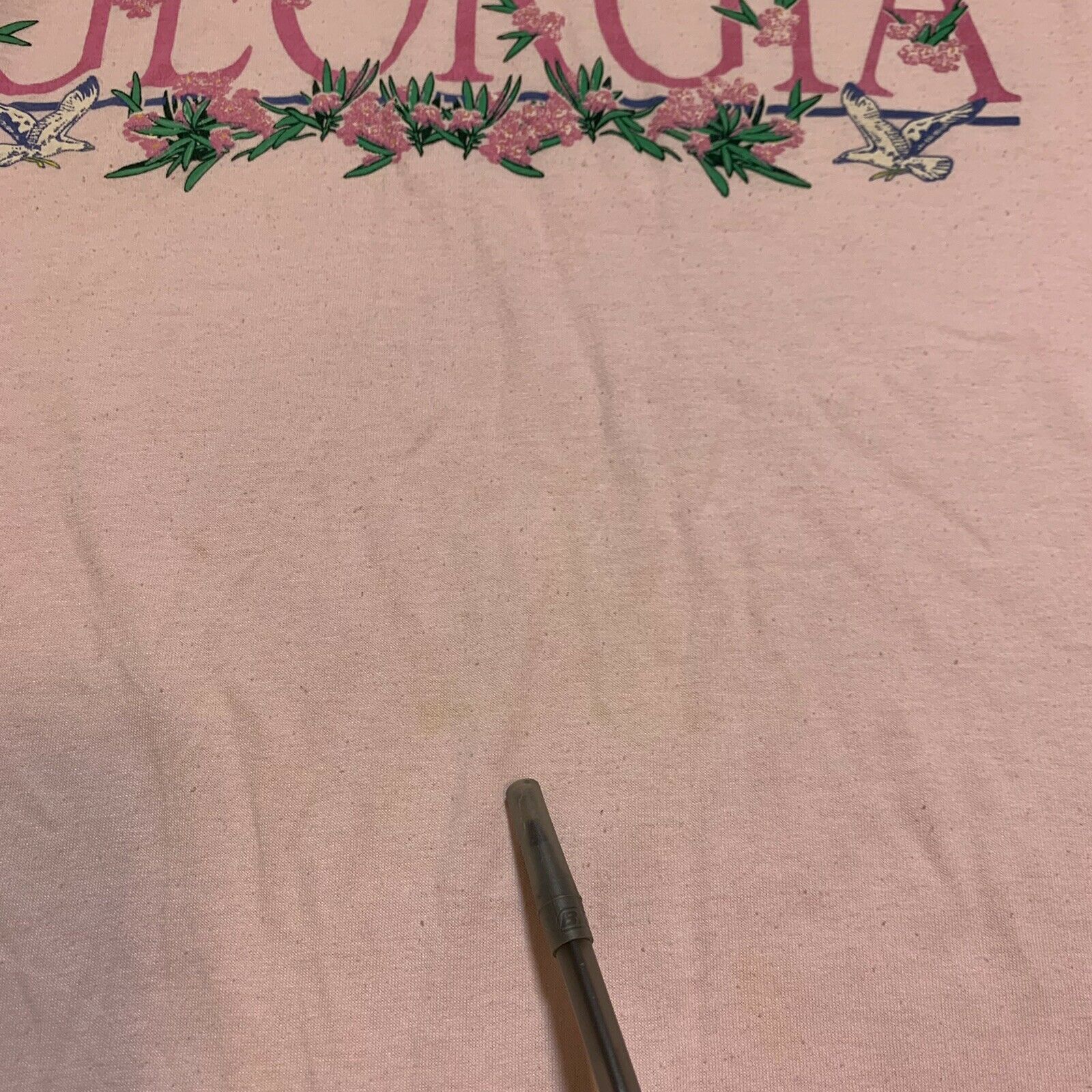 Vintage Vintage 90s Georgia Single Stitch 50/50 Pink T-Shirt Medium Size US M / EU 48-50 / 2 - 6 Thumbnail