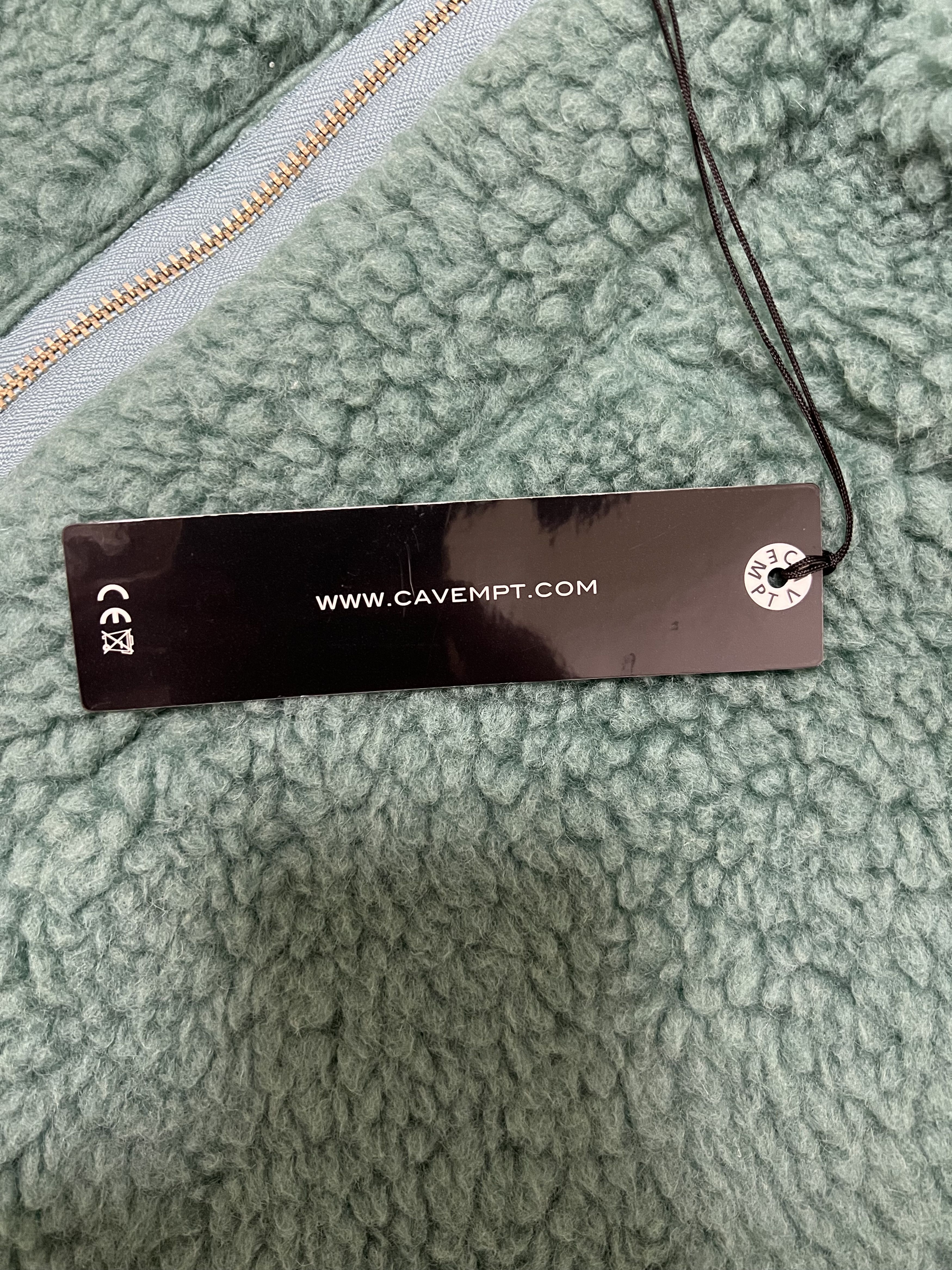 Cav Empt 💚 SS22 Cav Empt Wool Boa Fleece Half Zip Jacket Green Size US M / EU 48-50 / 2 - 6 Thumbnail
