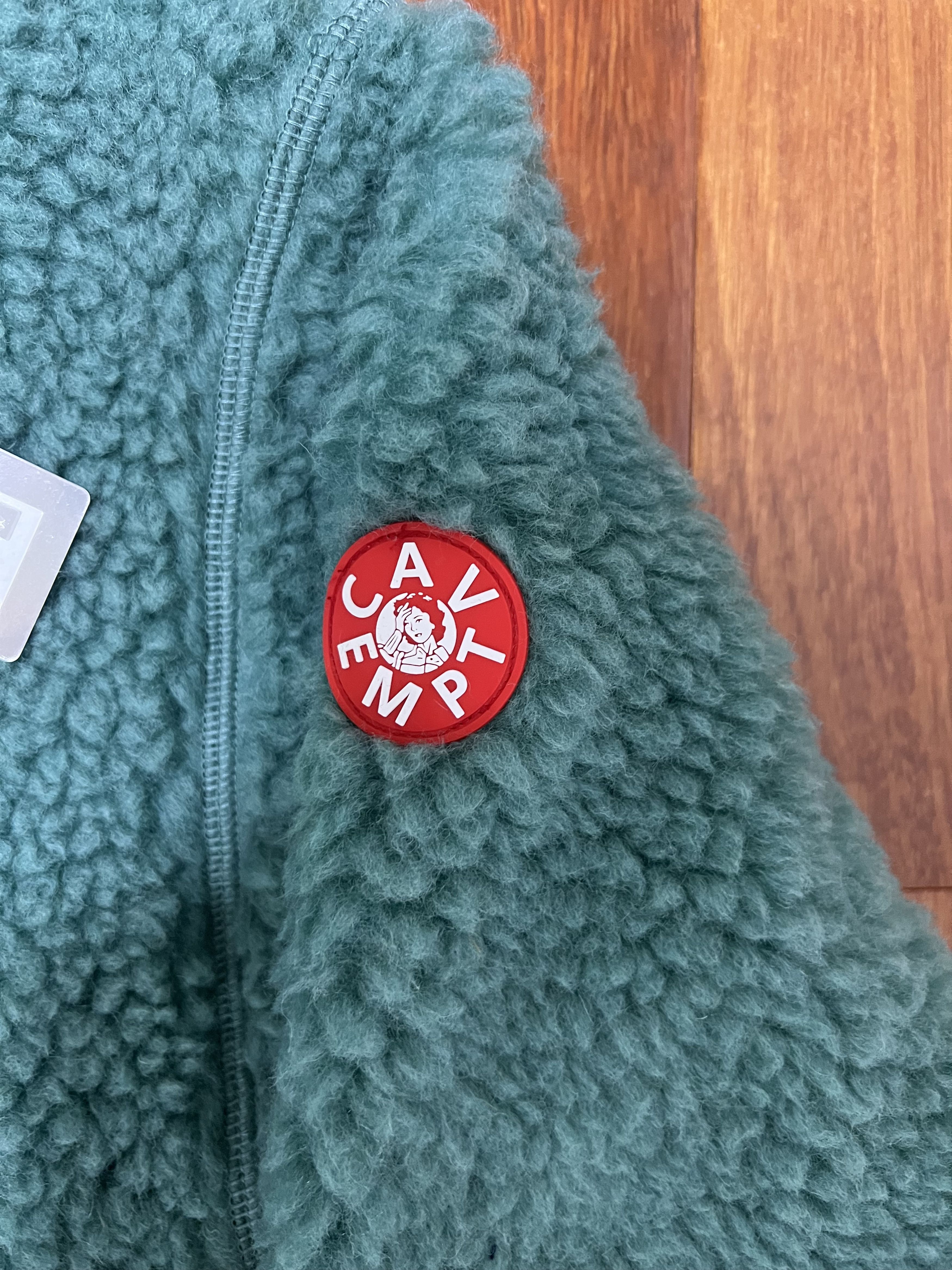 Cav Empt 💚 SS22 Cav Empt Wool Boa Fleece Half Zip Jacket Green Size US M / EU 48-50 / 2 - 3 Thumbnail