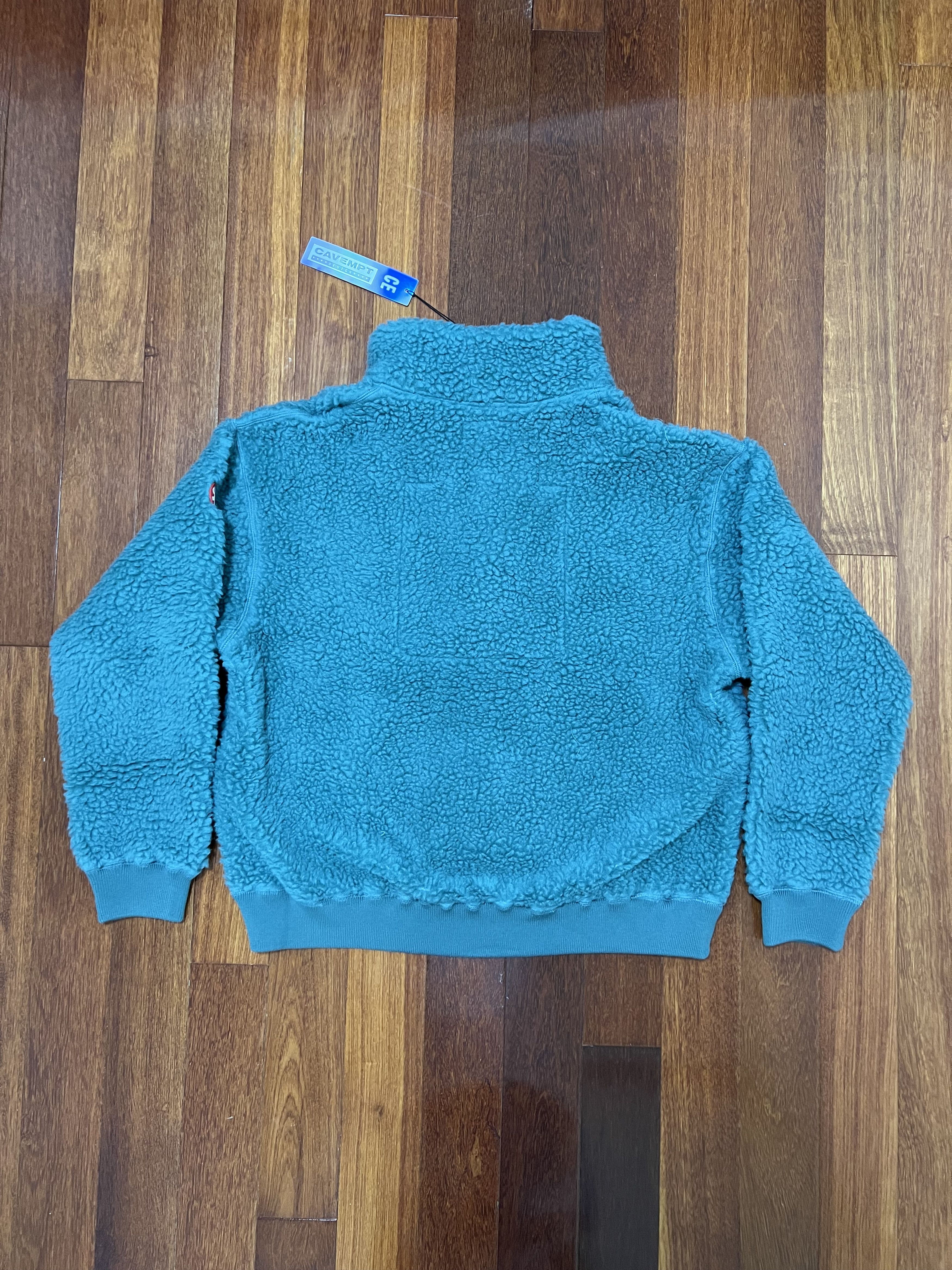 Cav Empt 💚 SS22 Cav Empt Wool Boa Fleece Half Zip Jacket Green Size US M / EU 48-50 / 2 - 2 Thumbnail