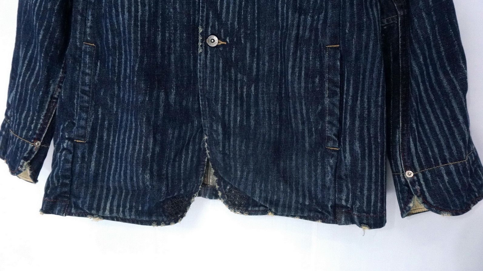 Japanese Brand Dope! Japan POWER TO THE PEOPLE Riot Striped Indigo Jacket Size US M / EU 48-50 / 2 - 5 Thumbnail