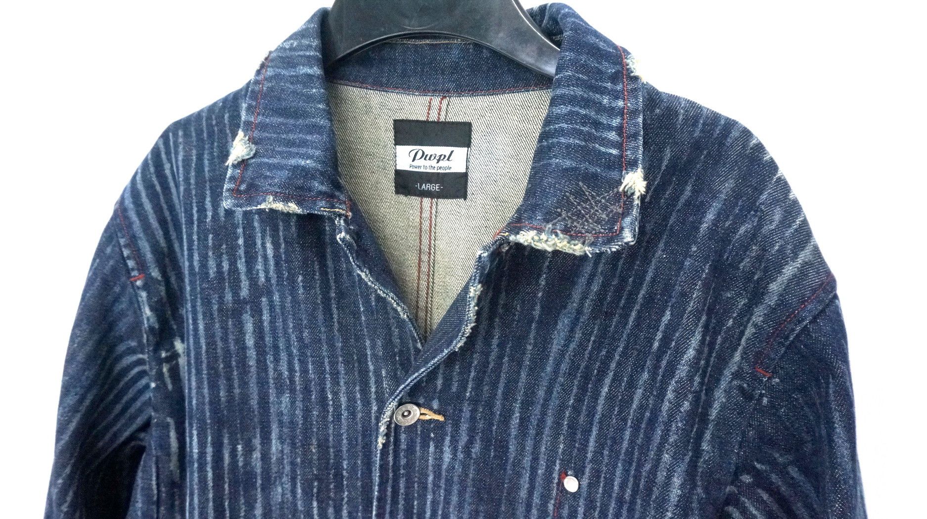 Japanese Brand Dope! Japan POWER TO THE PEOPLE Riot Striped Indigo Jacket Size US M / EU 48-50 / 2 - 2 Thumbnail