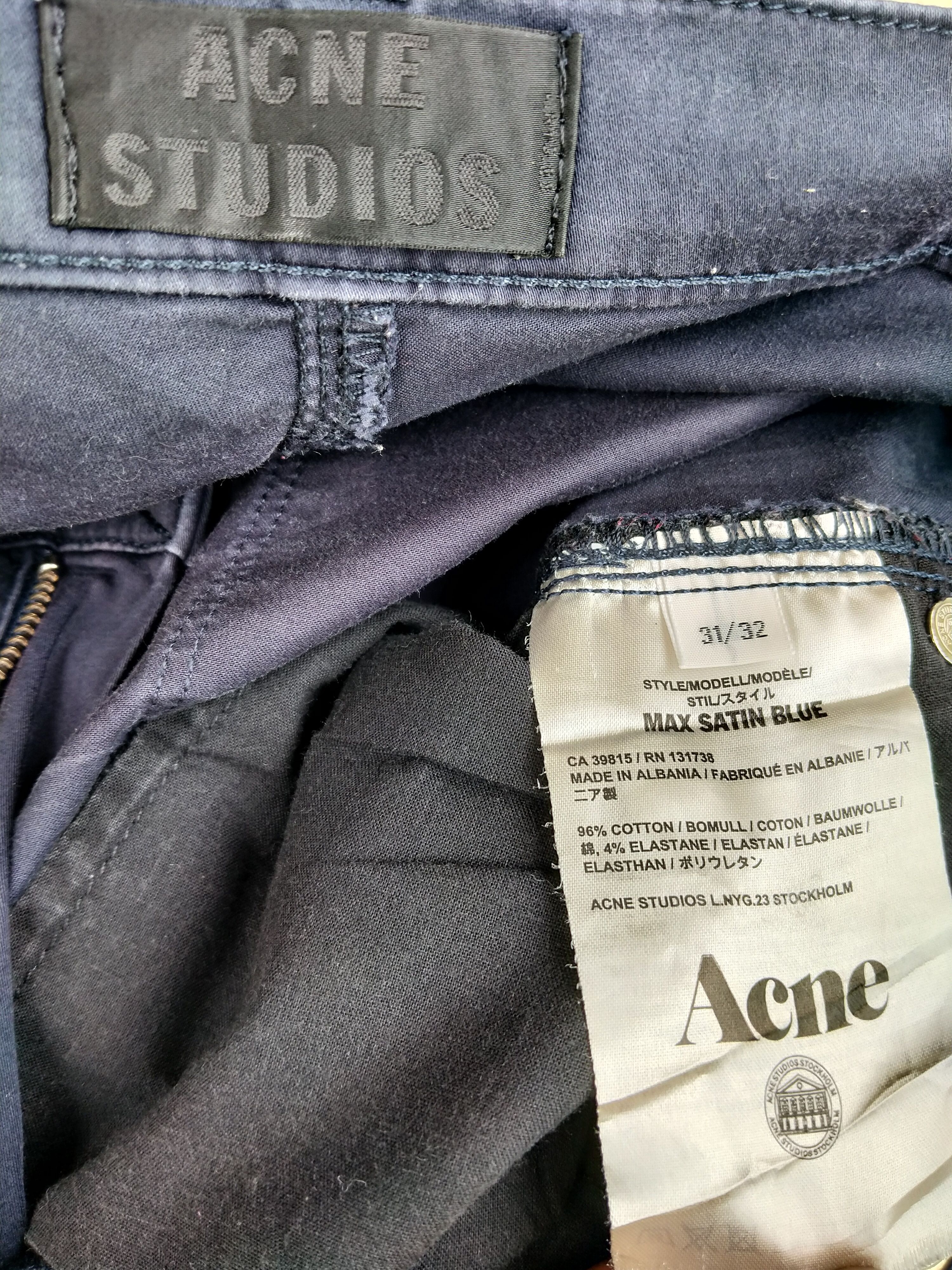 Acne Studios Acne Studio Max Satin Blue Size US 32 / EU 48 - 5 Thumbnail