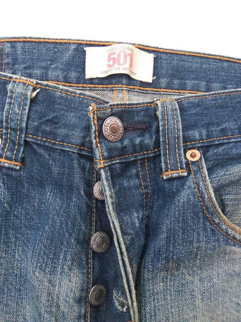 Vintage Levis Jeans 501 Distressed Trashed Faded