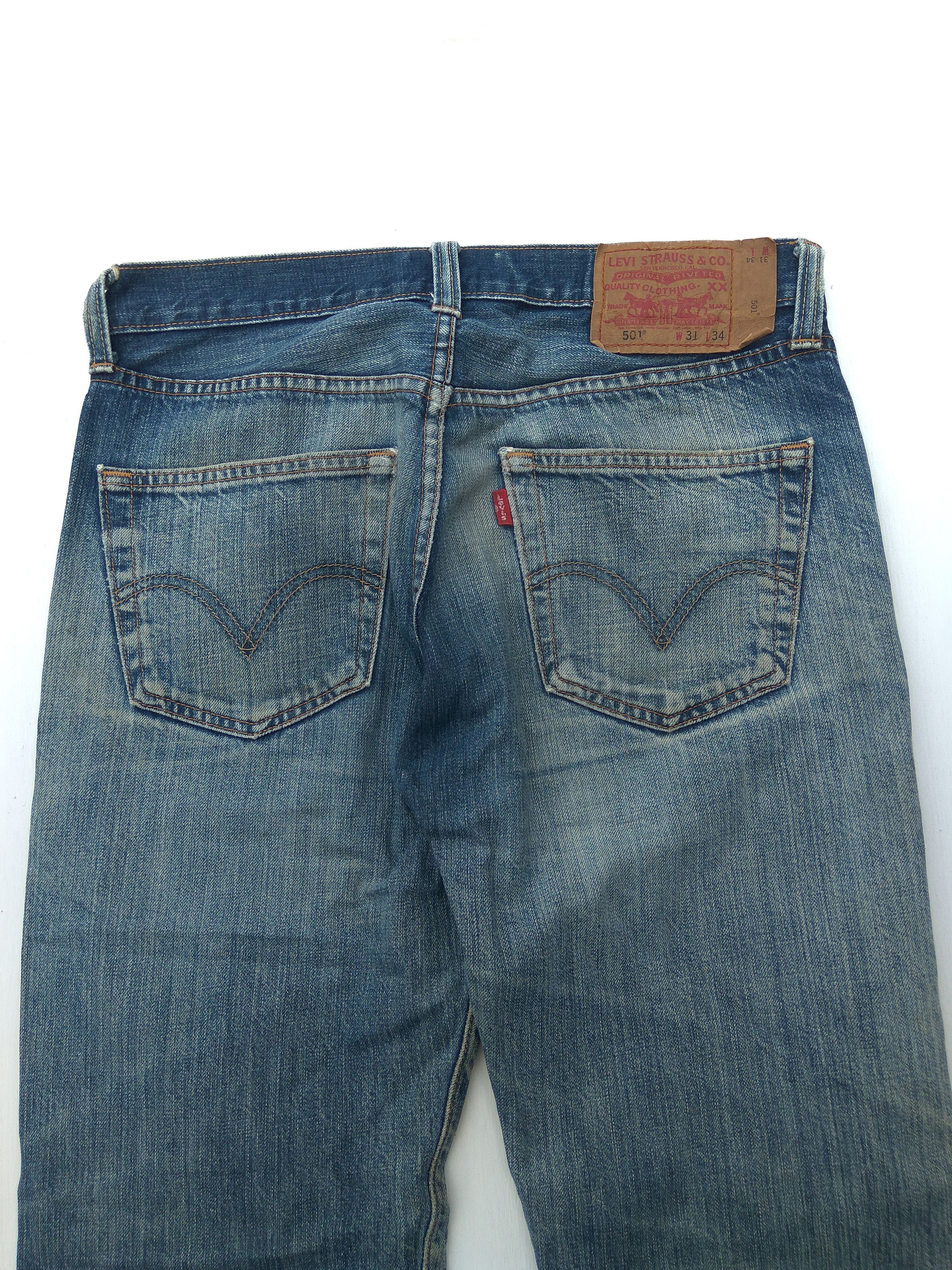 Vintage Levis Jeans 501 Distressed Trashed Faded