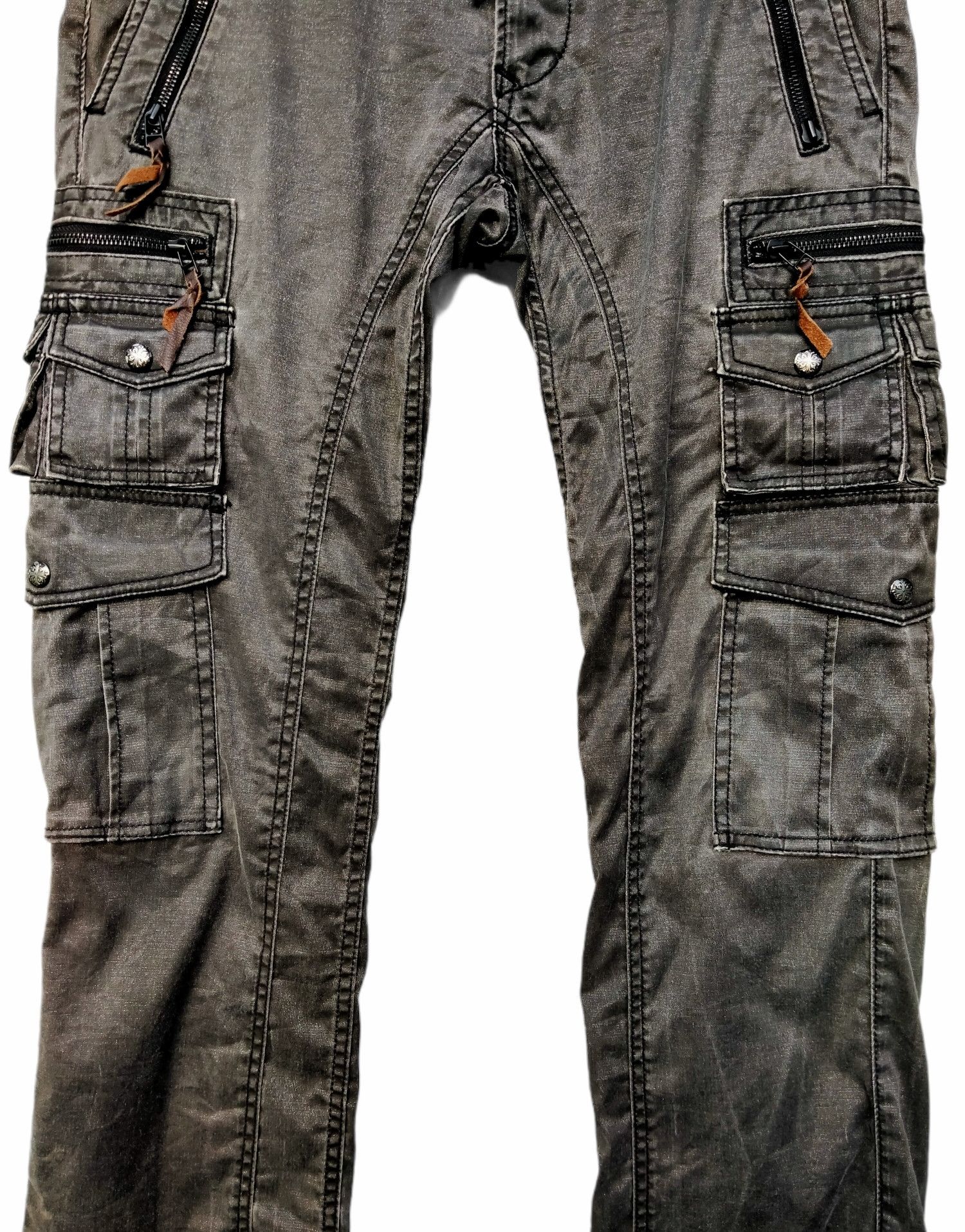 Japanese Brand RIELABO Shinny Black Seditionaries Cargo Trouser Pant Size US 33 - 5 Thumbnail