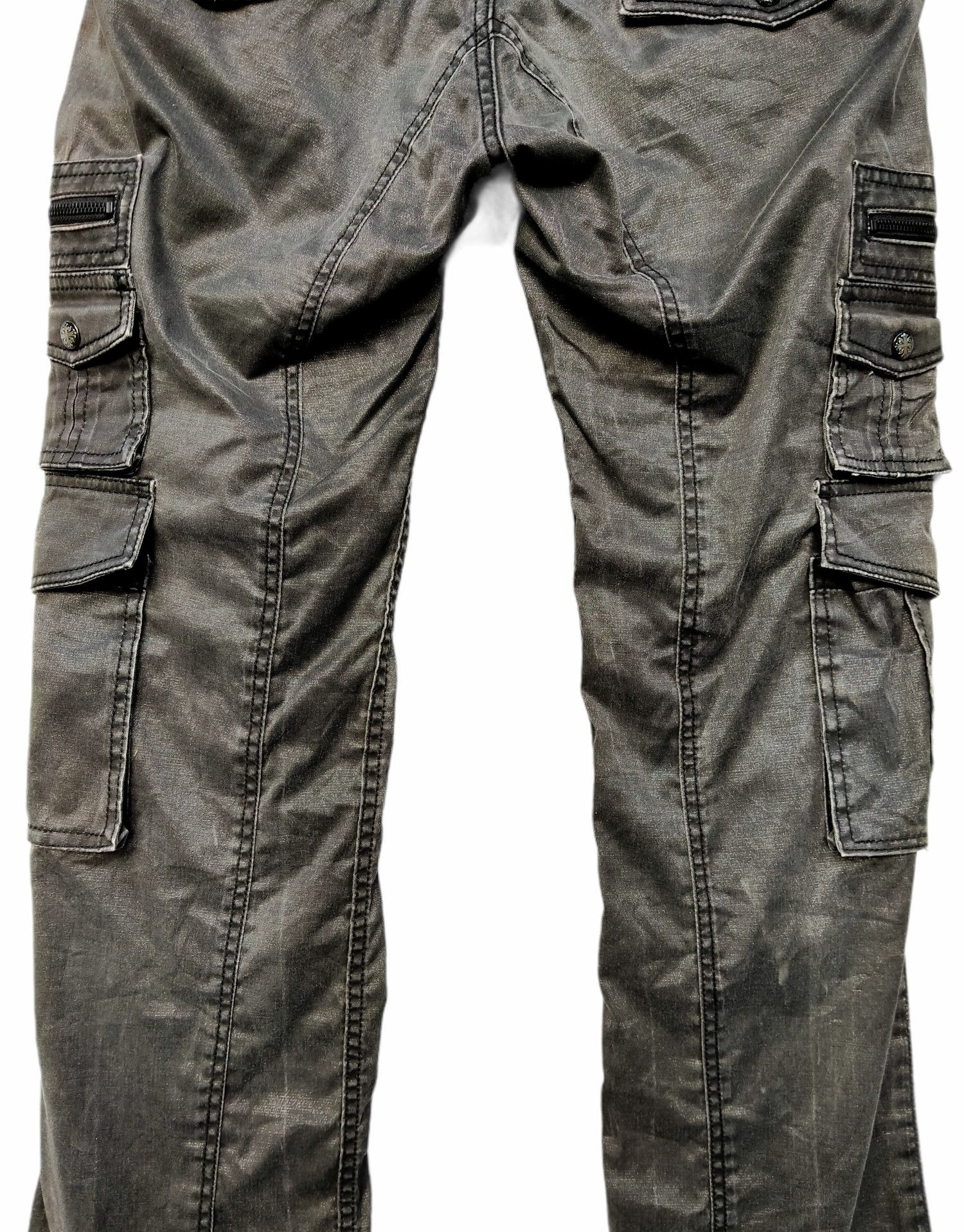 Japanese Brand RIELABO Shinny Black Seditionaries Cargo Trouser Pant Size US 33 - 8 Thumbnail