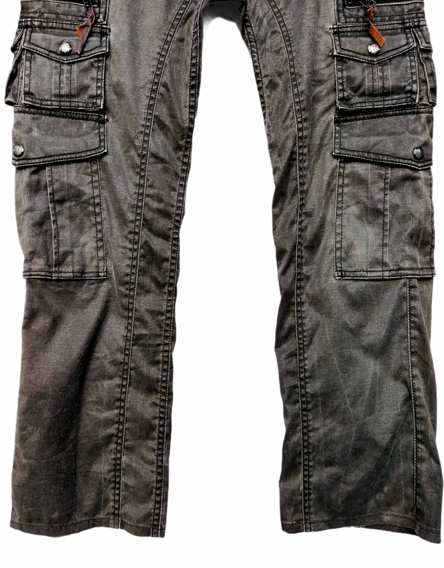 Japanese Brand RIELABO Shinny Black Seditionaries Cargo Trouser Pant Size US 33 - 6 Thumbnail