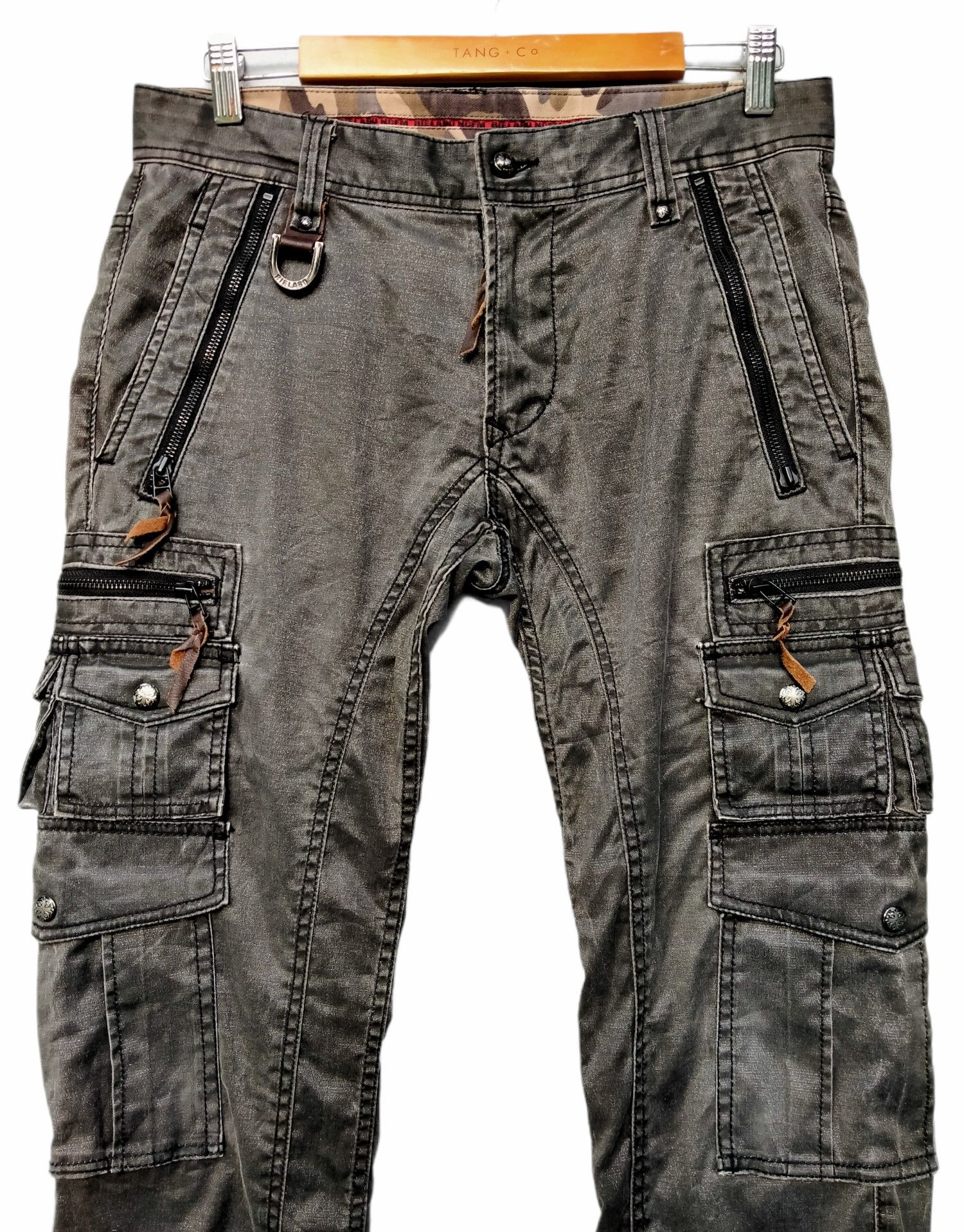 Japanese Brand RIELABO Shinny Black Seditionaries Cargo Trouser Pant Size US 33 - 4 Thumbnail