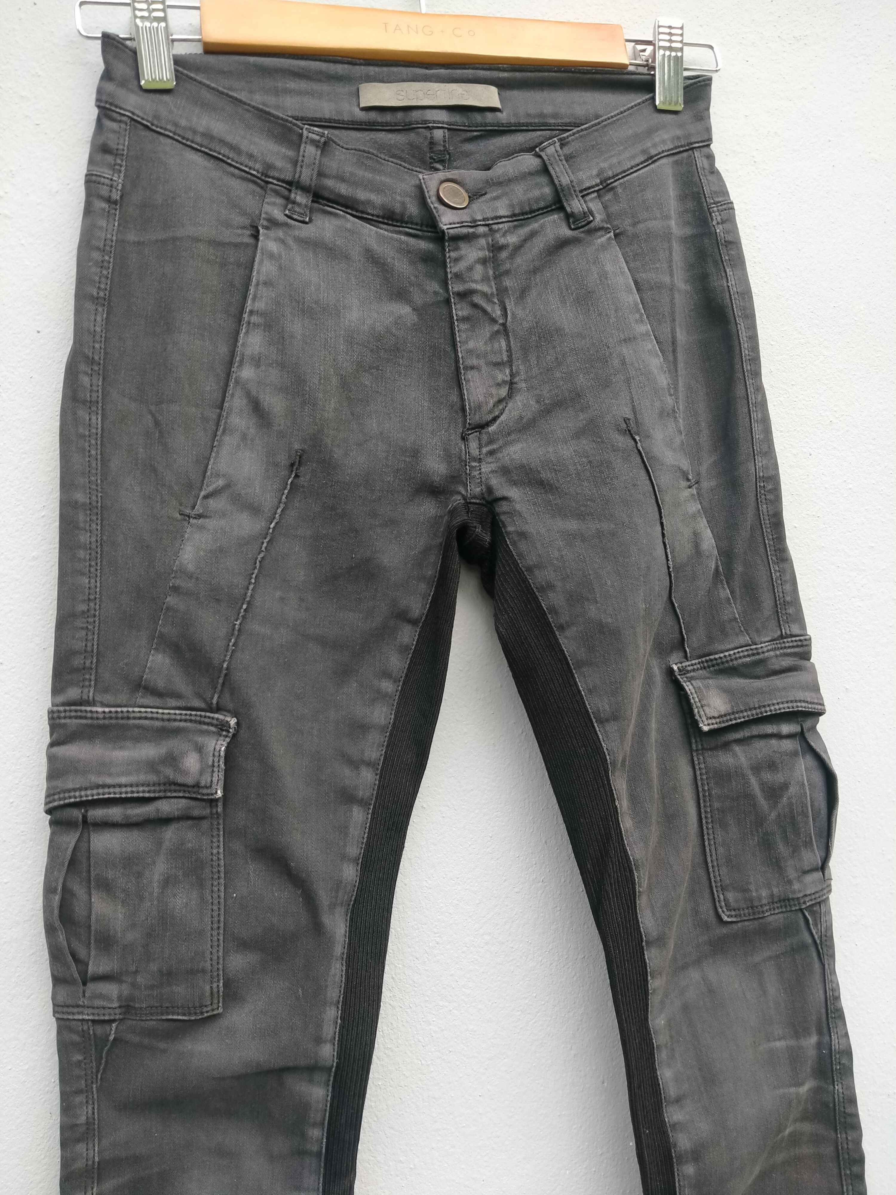 Superfine Superfine Strife Cargo Curve Skinny Elastic Distressed Size US 27 - 4 Thumbnail