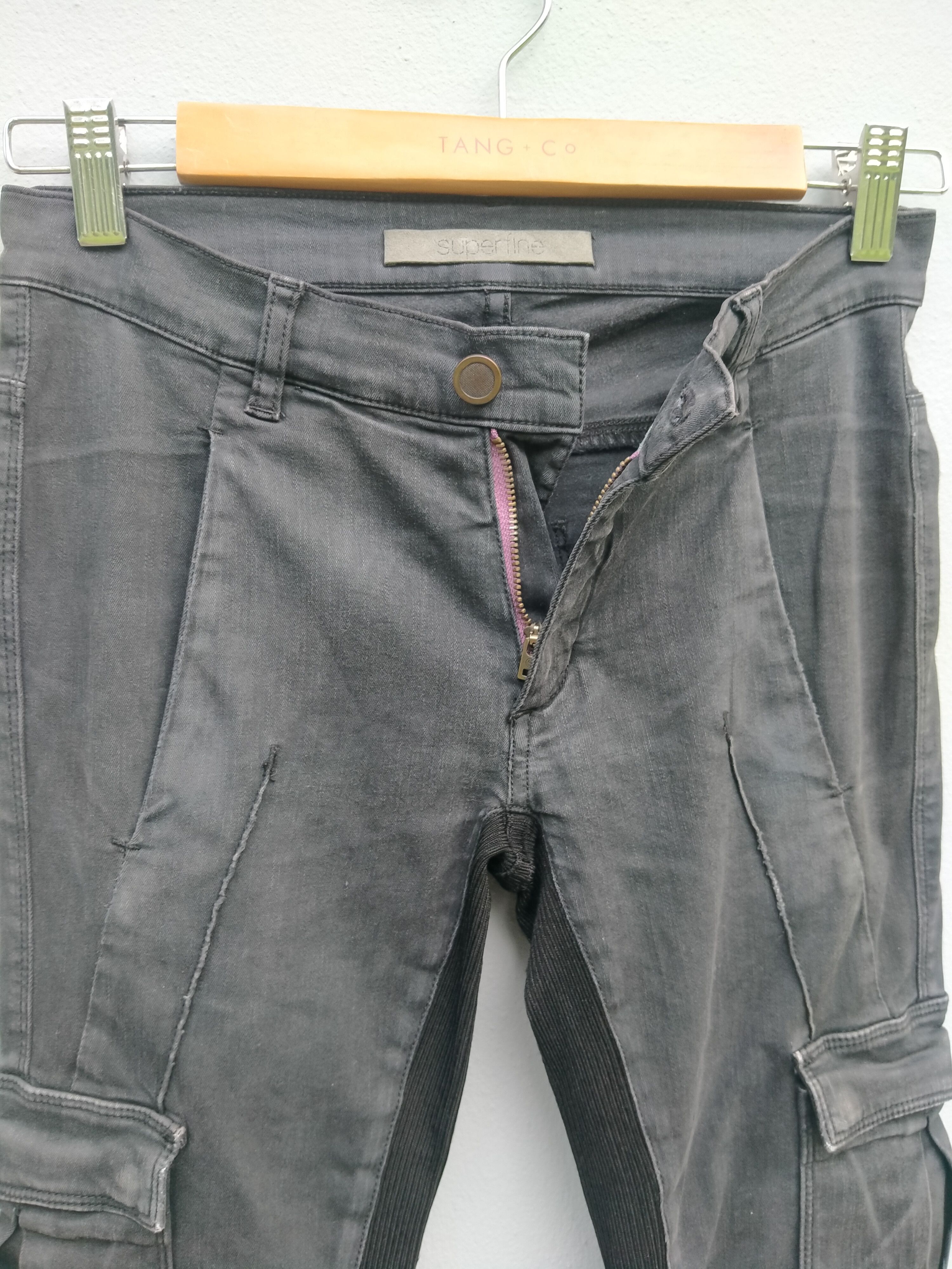Superfine Superfine Strife Cargo Curve Skinny Elastic Distressed Size US 27 - 3 Thumbnail
