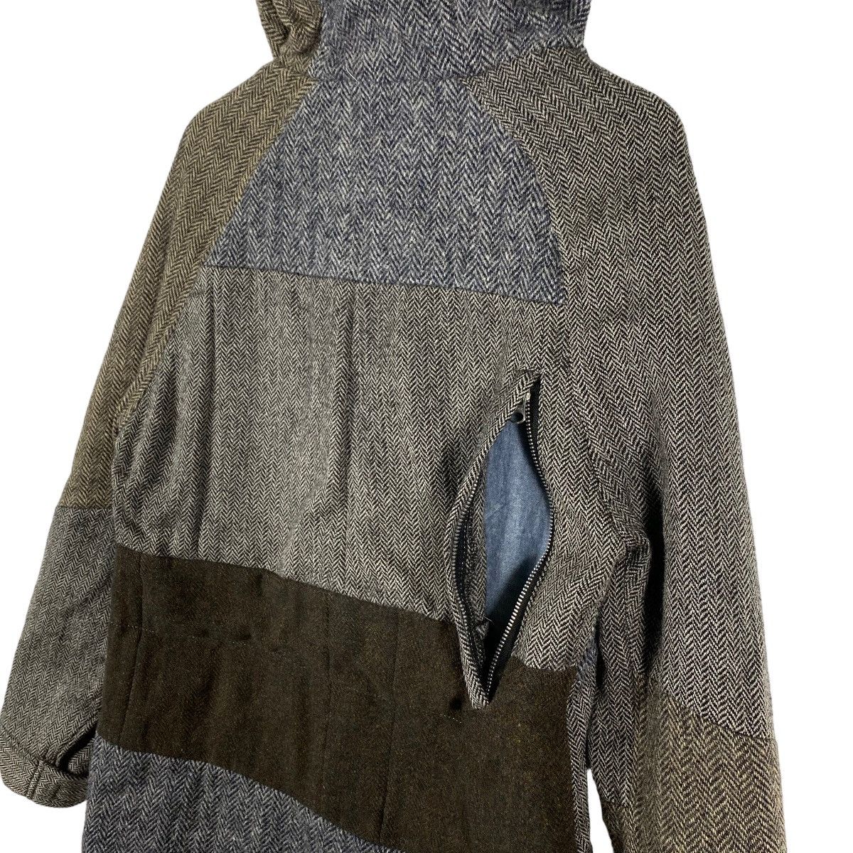 Harris Tweed × Vintage Vintage Harris Tweed Patchwork Wool Hoodie Jacket M Size Size US M / EU 48-50 / 2 - 10 Thumbnail