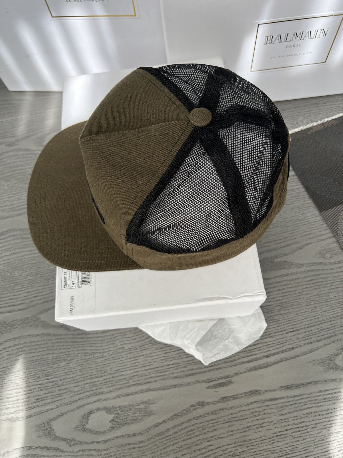 Balmain Balmain Paris logo khaki green cap Size ONE SIZE - 10 Thumbnail