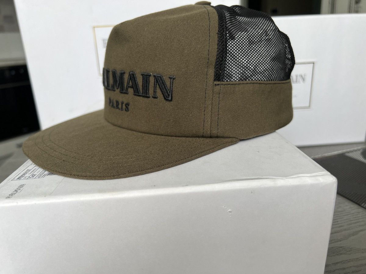 Balmain Balmain Paris logo khaki green cap Size ONE SIZE - 9 Thumbnail