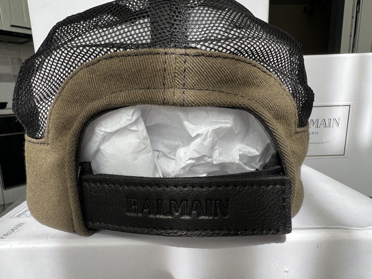 Balmain Balmain Paris logo khaki green cap Size ONE SIZE - 11 Thumbnail