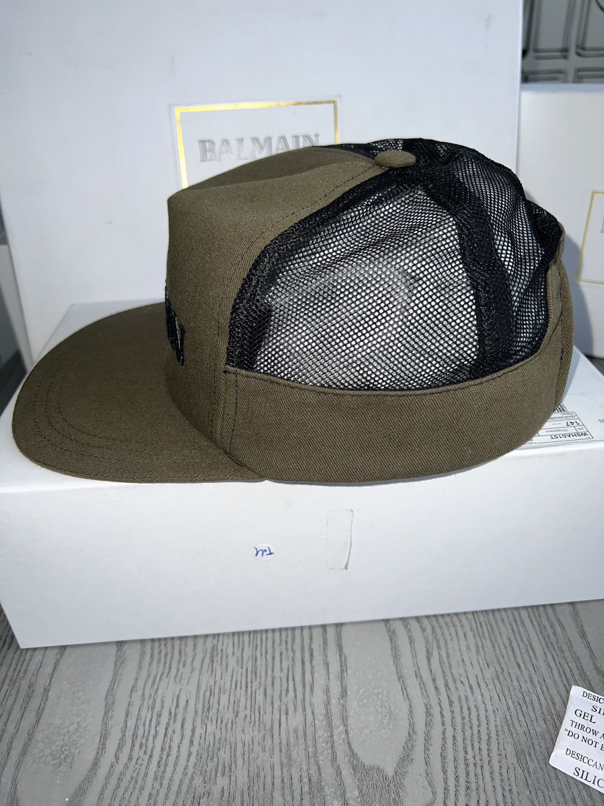 Balmain Balmain Paris logo khaki green cap Size ONE SIZE - 8 Thumbnail