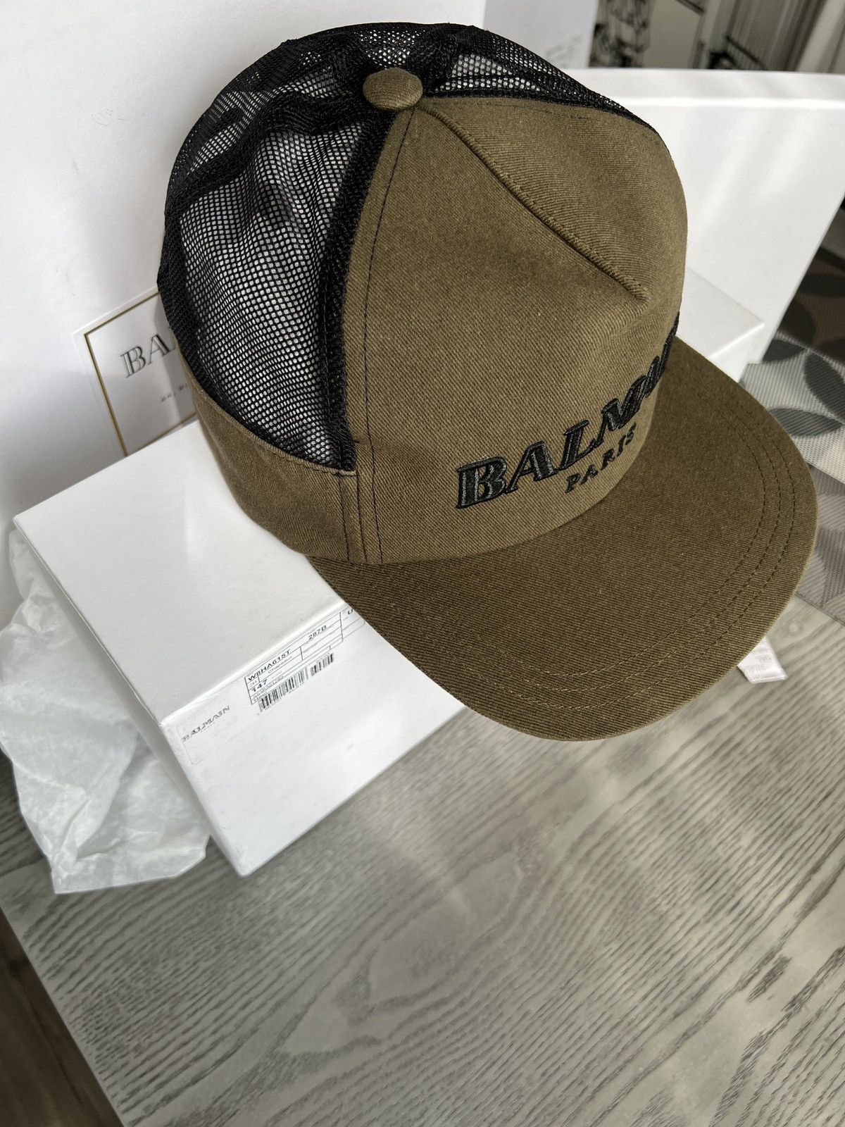 Balmain Balmain Paris logo khaki green cap Size ONE SIZE - 7 Thumbnail