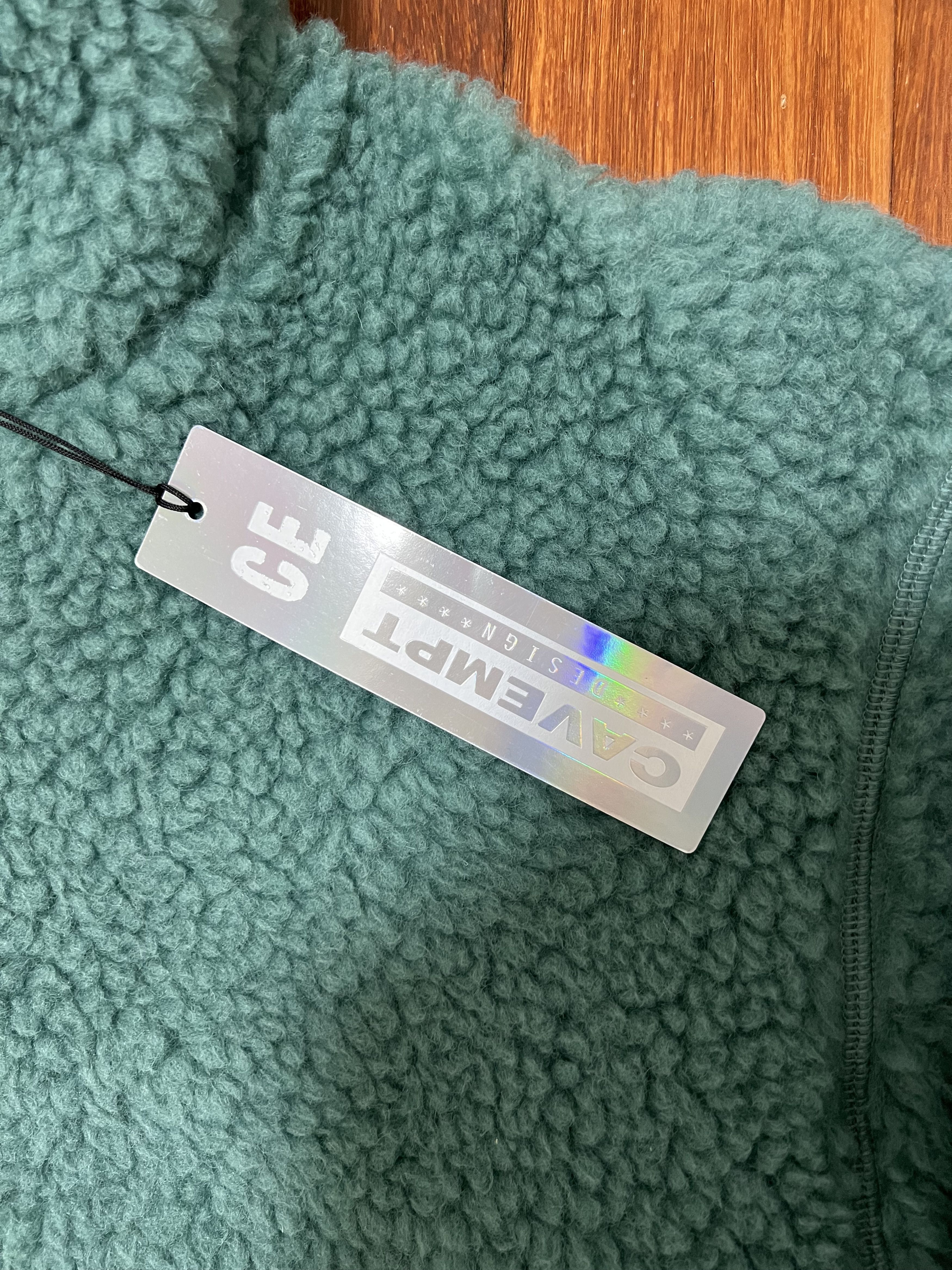 Cav Empt 💚 SS22 Cav Empt Wool Boa Fleece Half Zip Jacket Green Size US L / EU 52-54 / 3 - 7 Thumbnail