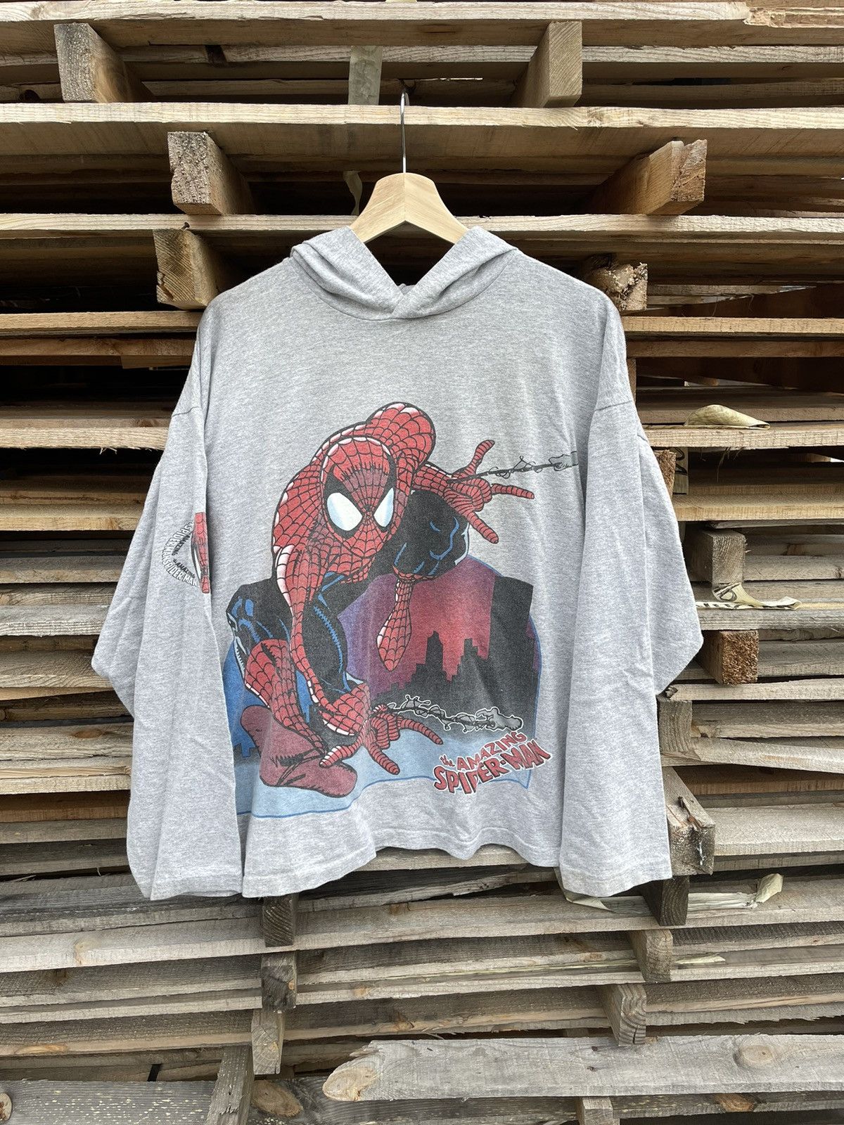 Veste Jeans Vintage Marvel Spider-Man 2002 - Coupe Boxy Taille L - Années 90