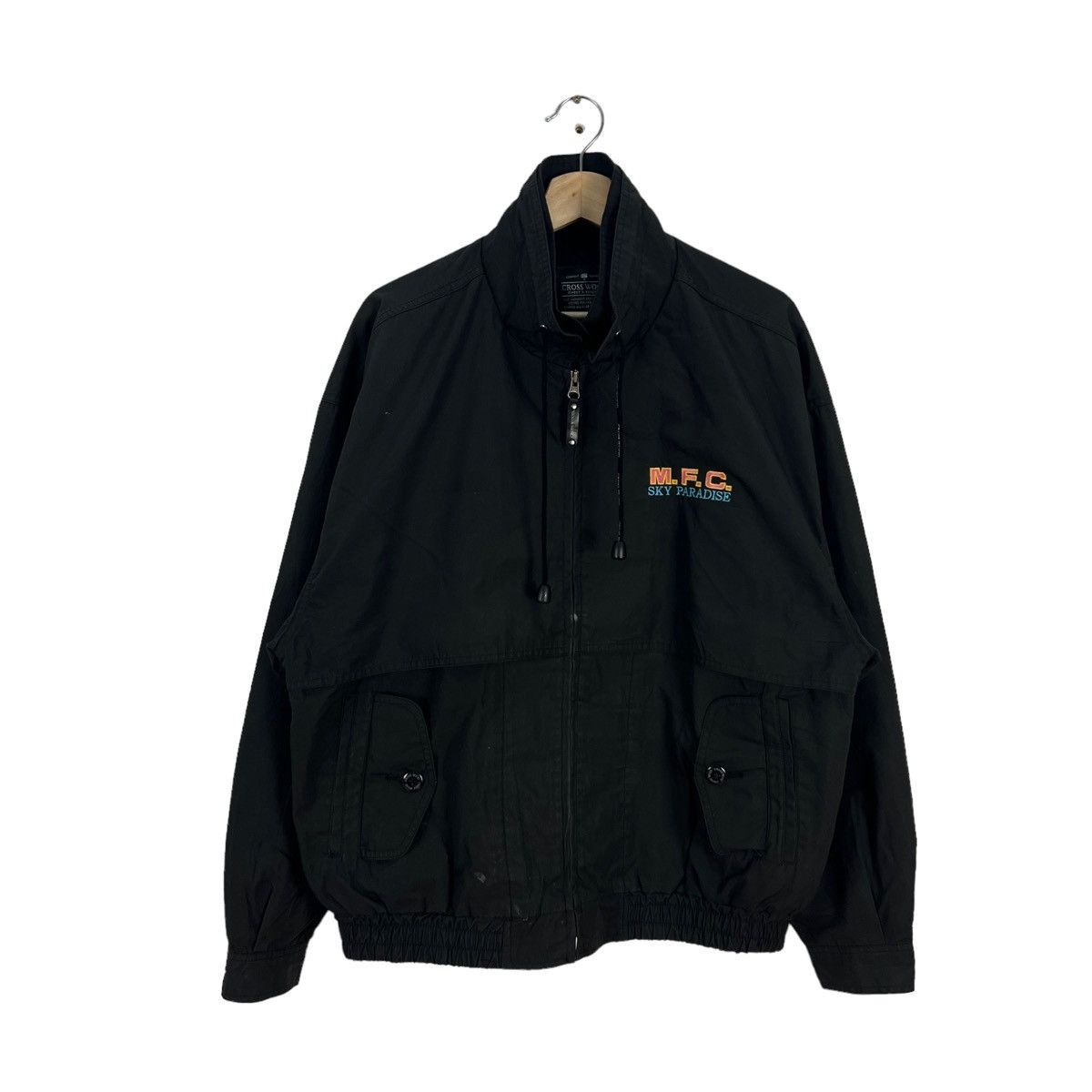 Japanese Brand VINTAGE BOMBER JACKET CROSS WOOD FLYING MILITARY DESIGN Size US L / EU 52-54 / 3 - 4 Thumbnail
