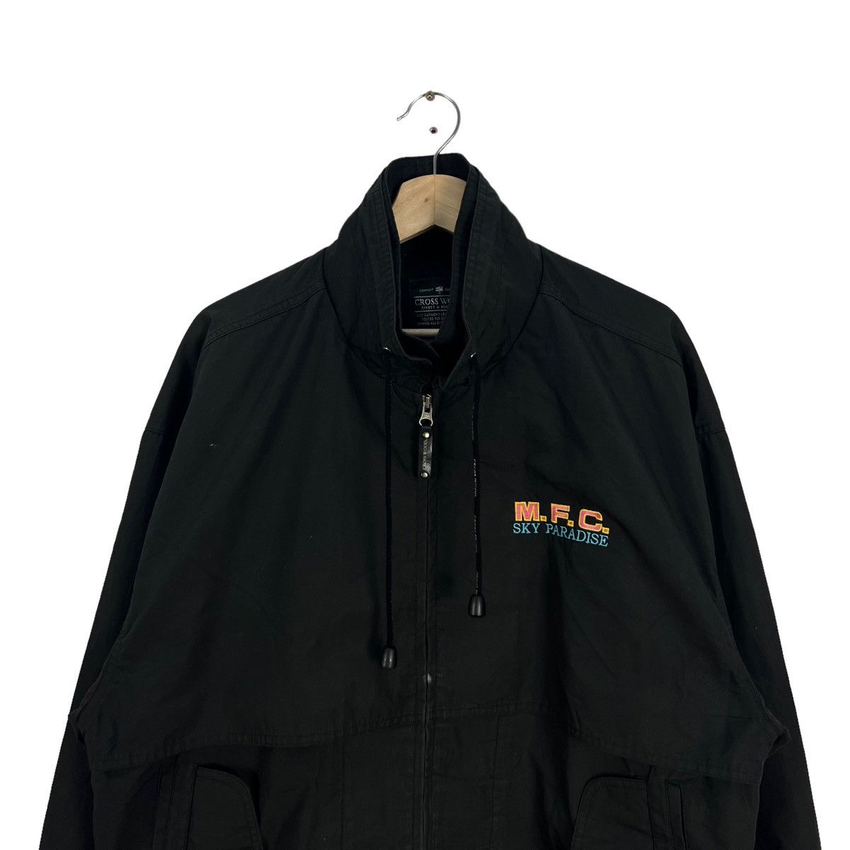 Japanese Brand VINTAGE BOMBER JACKET CROSS WOOD FLYING MILITARY DESIGN Size US L / EU 52-54 / 3 - 6 Thumbnail
