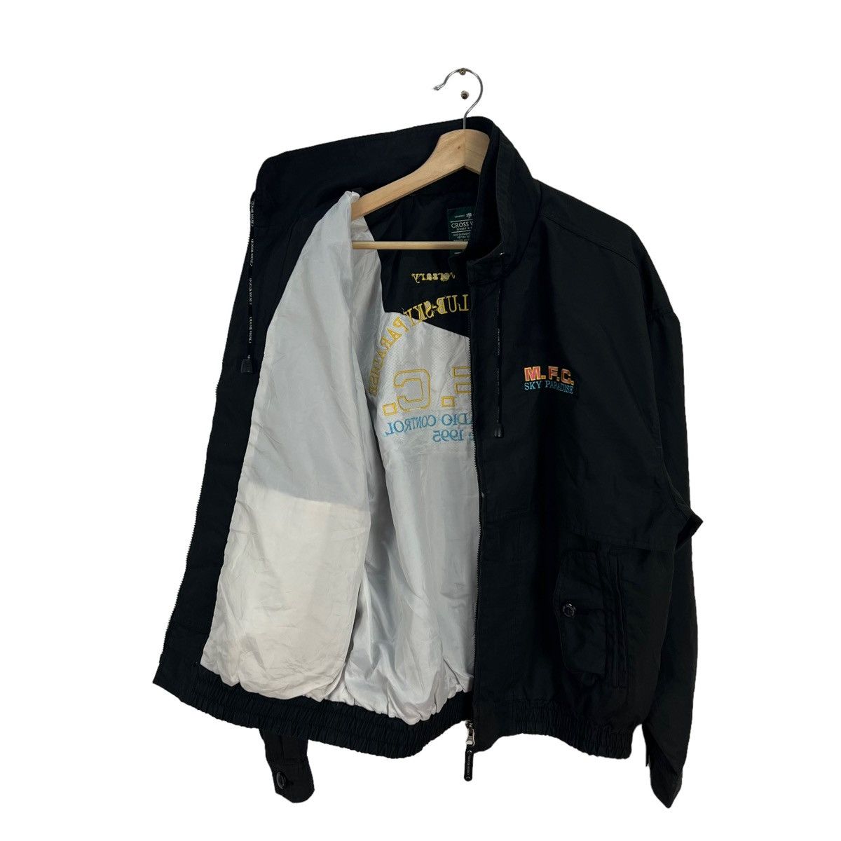 Japanese Brand VINTAGE BOMBER JACKET CROSS WOOD FLYING MILITARY DESIGN Size US L / EU 52-54 / 3 - 9 Thumbnail