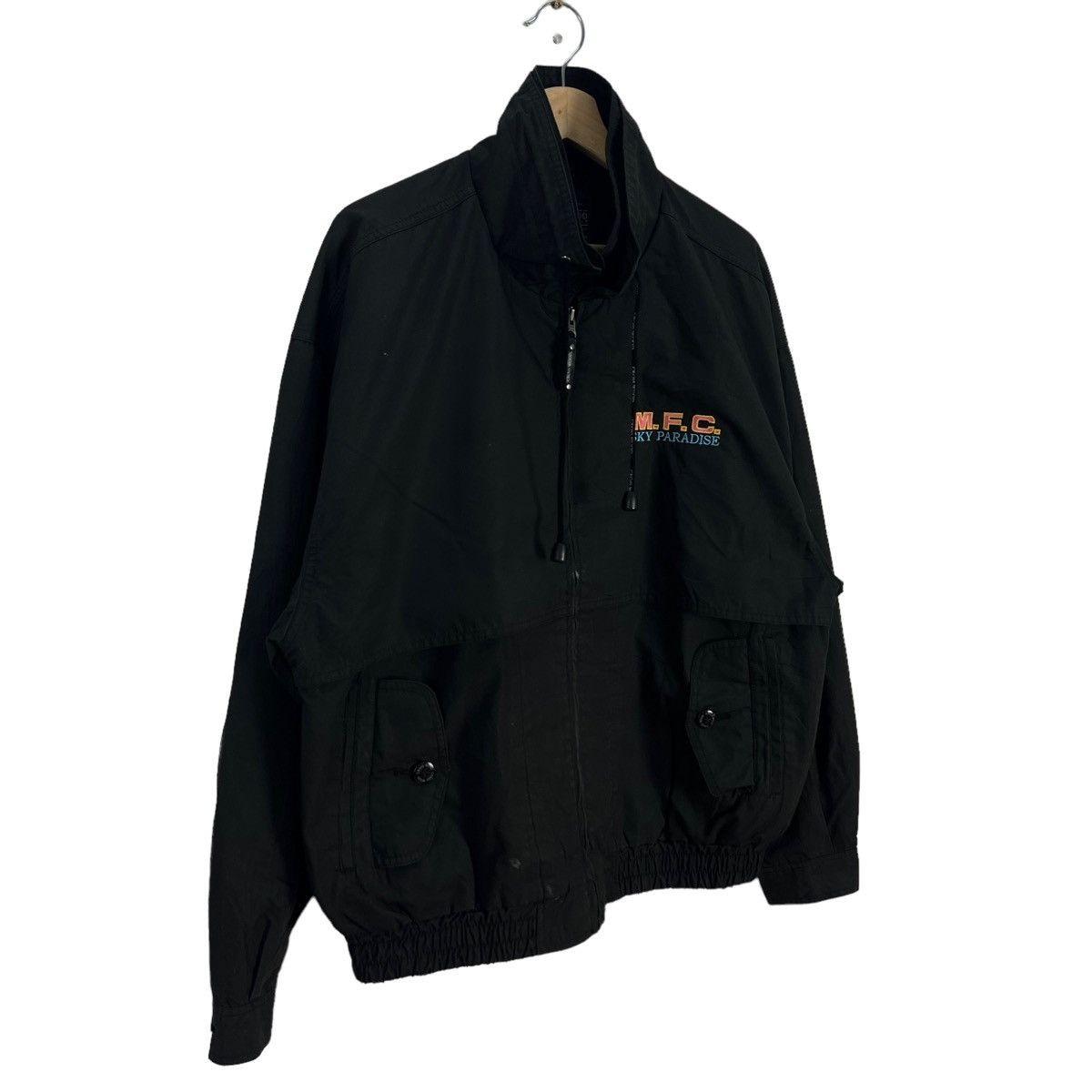 Japanese Brand VINTAGE BOMBER JACKET CROSS WOOD FLYING MILITARY DESIGN Size US L / EU 52-54 / 3 - 5 Thumbnail