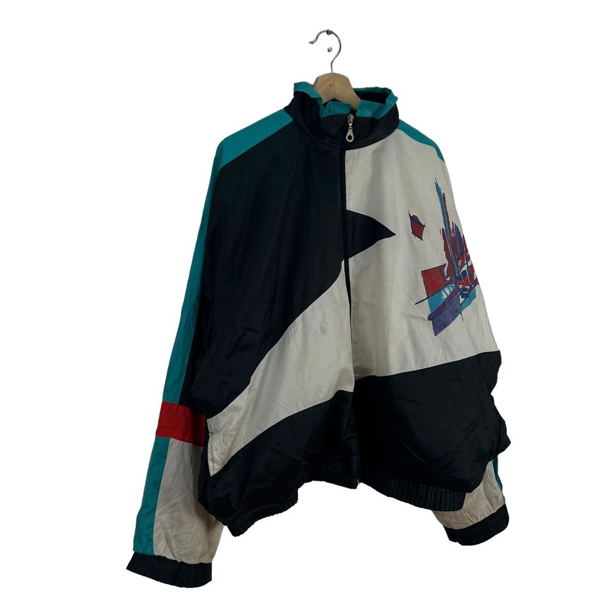 Japanese Brand VINTAGE LIGHT BOMBER JACKET STYLE RARE DESIGN BIG LOGO Size US XXL / EU 58 / 5 - 2 Thumbnail
