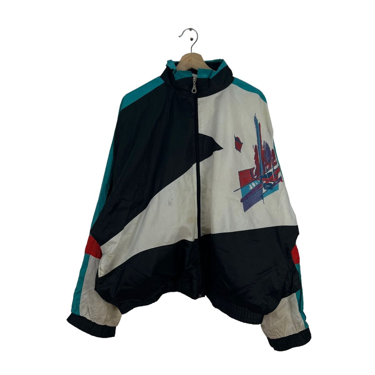 Japanese Brand VINTAGE LIGHT BOMBER JACKET STYLE RARE DESIGN BIG LOGO Size US XXL / EU 58 / 5 - 1 Thumbnail