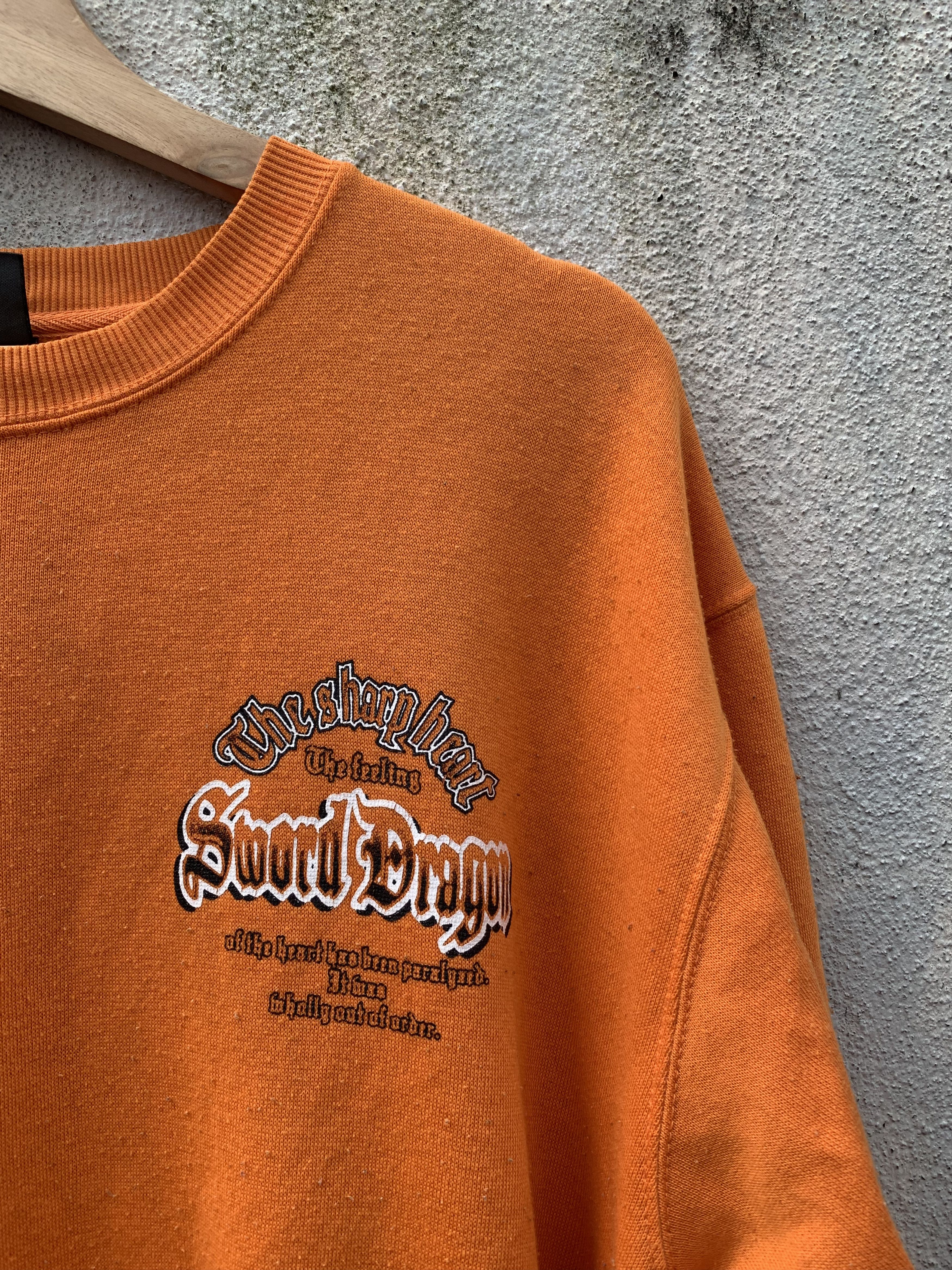Japanese Brand × Vintage Japanese Brand Dragon Logo Tradition Distresses Sweatshirt Size US L / EU 52-54 / 3 - 4 Thumbnail