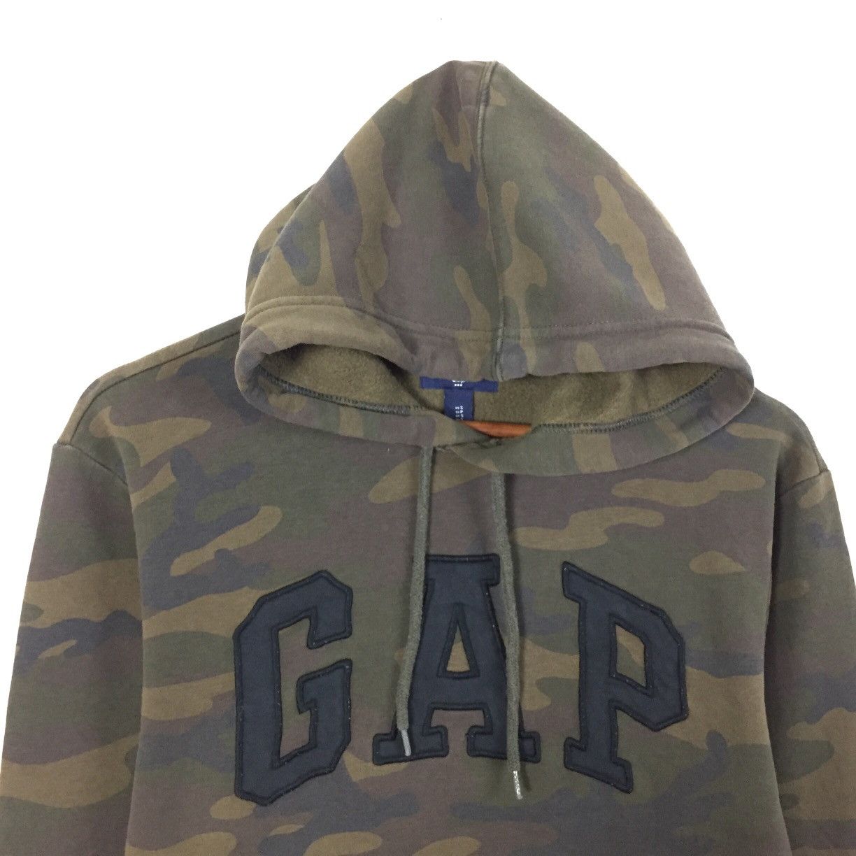 Gap × Japanese Brand Vintage Gap Hoodie Sweatshirt Big Logo Gap Camo Army Design Size US M / EU 48-50 / 2 - 3 Thumbnail