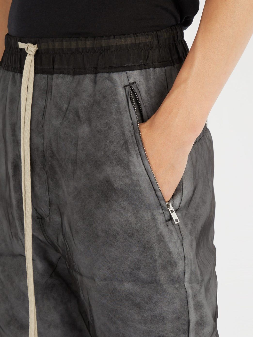 Rick Owens Organic Silk (organza) "Storm" Padded Joggers Size US 34 / EU 50 - 8 Thumbnail