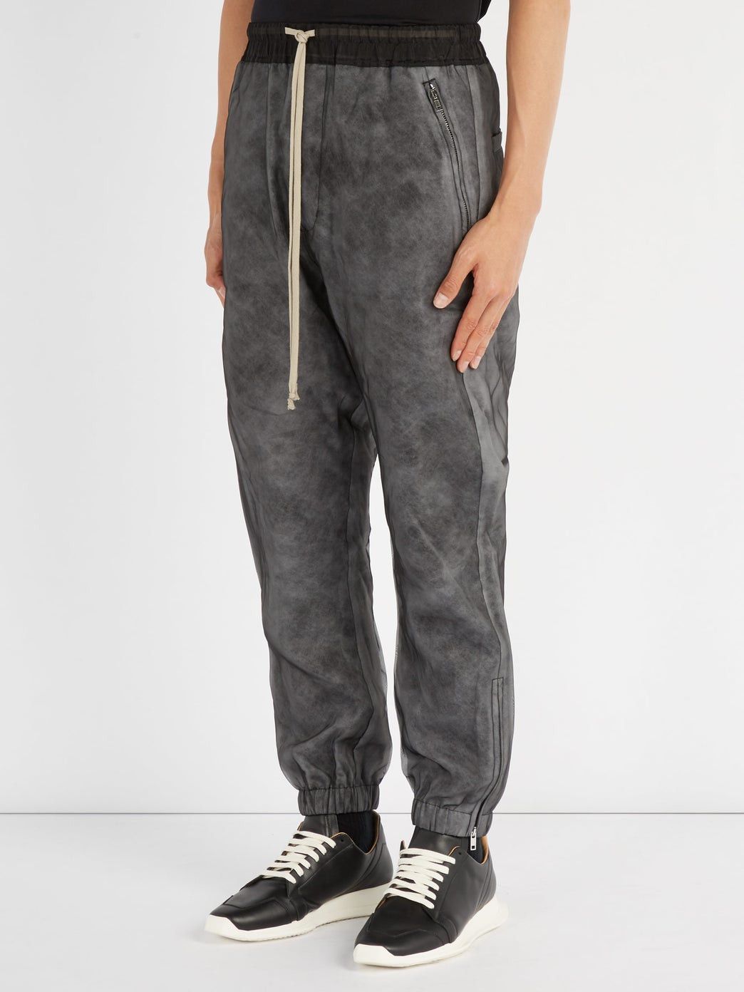 Rick Owens Organic Silk (organza) "Storm" Padded Joggers Size US 34 / EU 50 - 1 Thumbnail