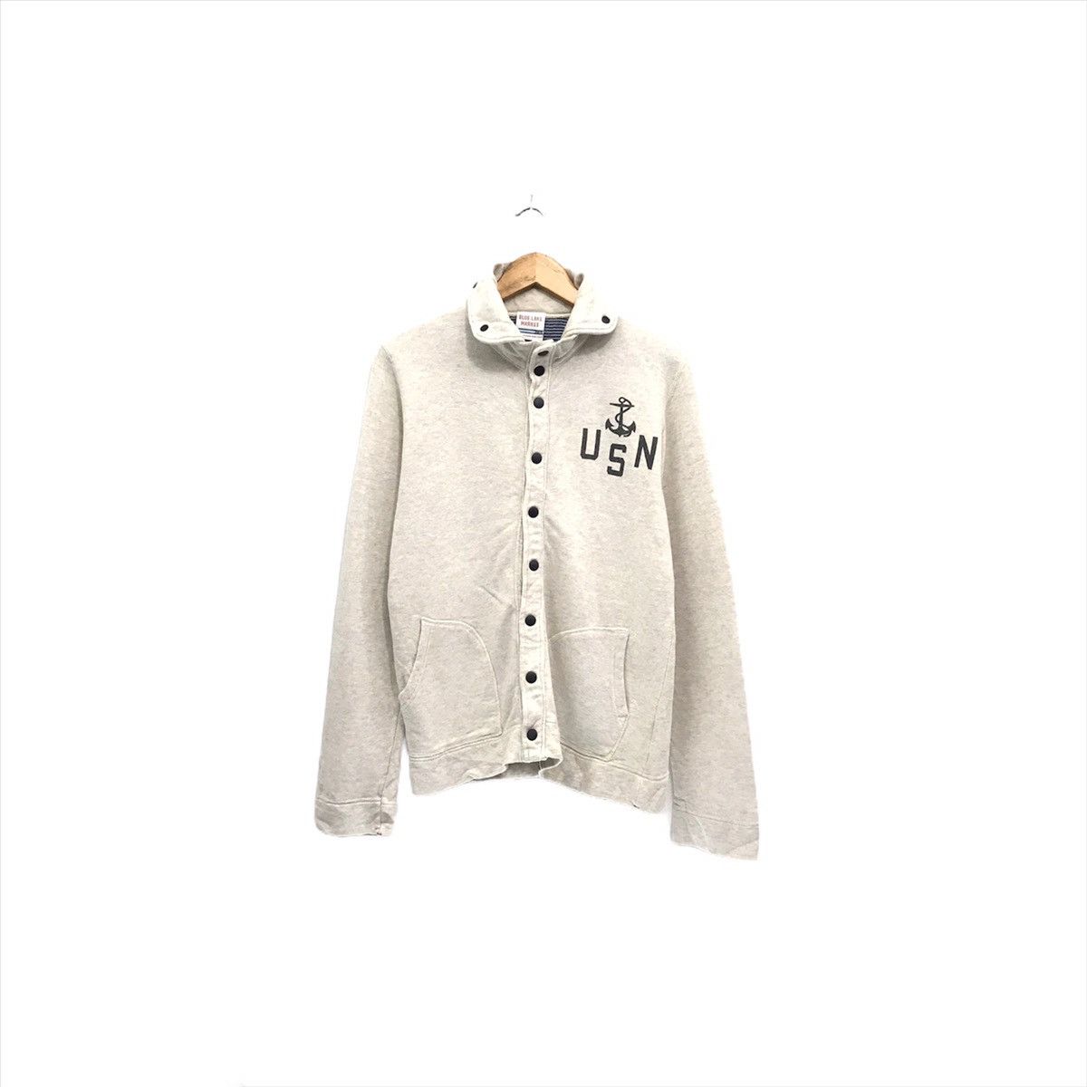 Japanese Brand US Navy Button Up Sweatshirt Size US M / EU 48-50 / 2 - 2 Thumbnail